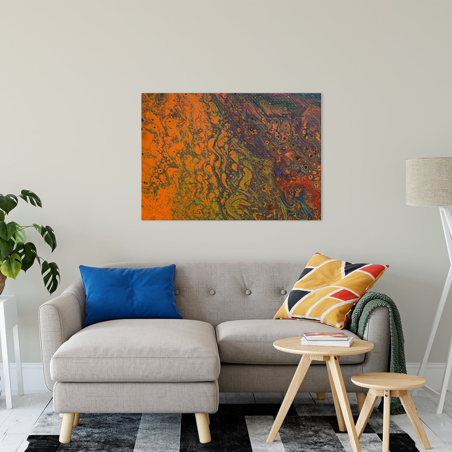 Acrylic Dirty Paint 16 Abstract Art, Fluid Art Fine Art Canvas &  Unframed Wall Art Prints 30" x 40" / Fine Art Canvas - PIPAFINEART