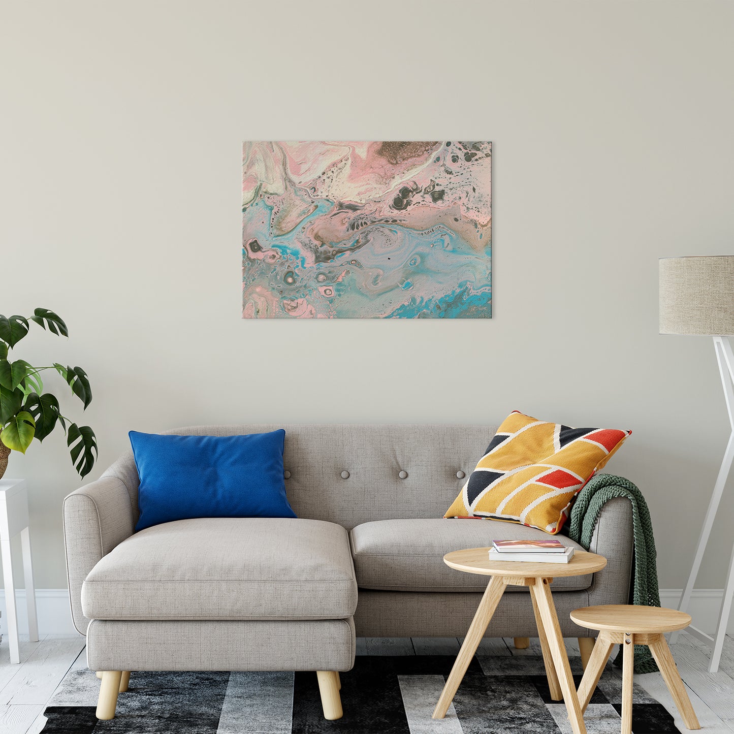 Acrylic Dirty Paint 17 Abstract Art, Fluid Art Fine Art Canvas &  Unframed Wall Art Prints 24" x 36" / Fine Art Canvas - PIPAFINEART