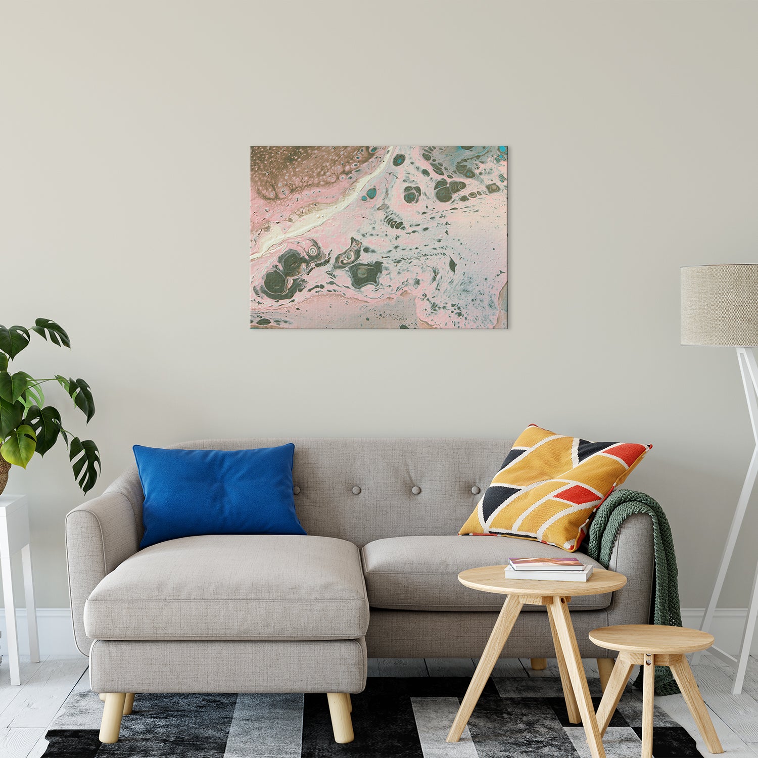 Acrylic Dirty Paint 19 Abstract Art, Fluid Art Fine Art Canvas &  Unframed Wall Art Prints 24" x 36" / Fine Art Canvas - PIPAFINEART