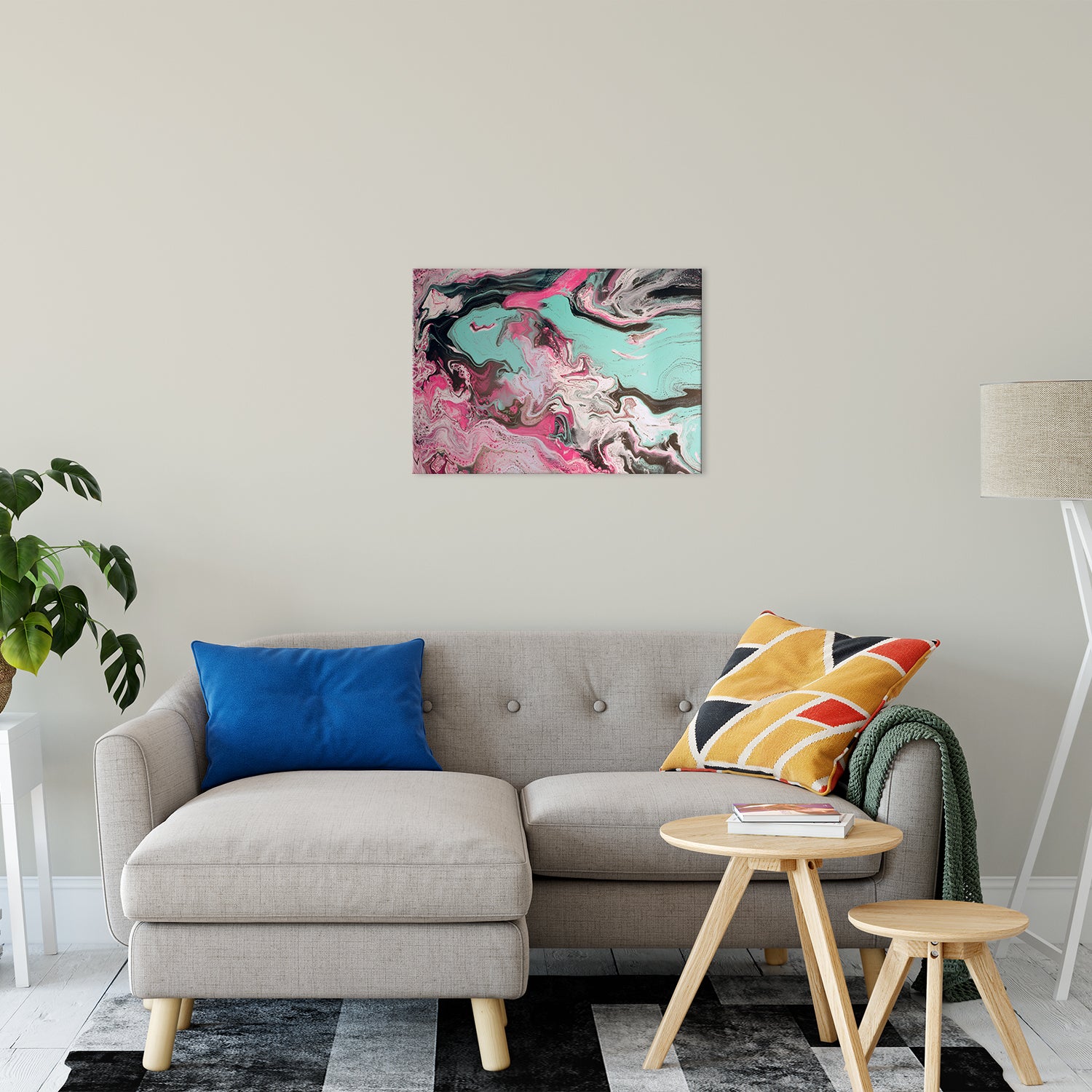 Acrylic Dirty Paint 1 Abstract Art, Fluid Art Fine Art Canvas &  Unframed Wall Art Prints 20" x 30" / Fine Art Canvas - PIPAFINEART