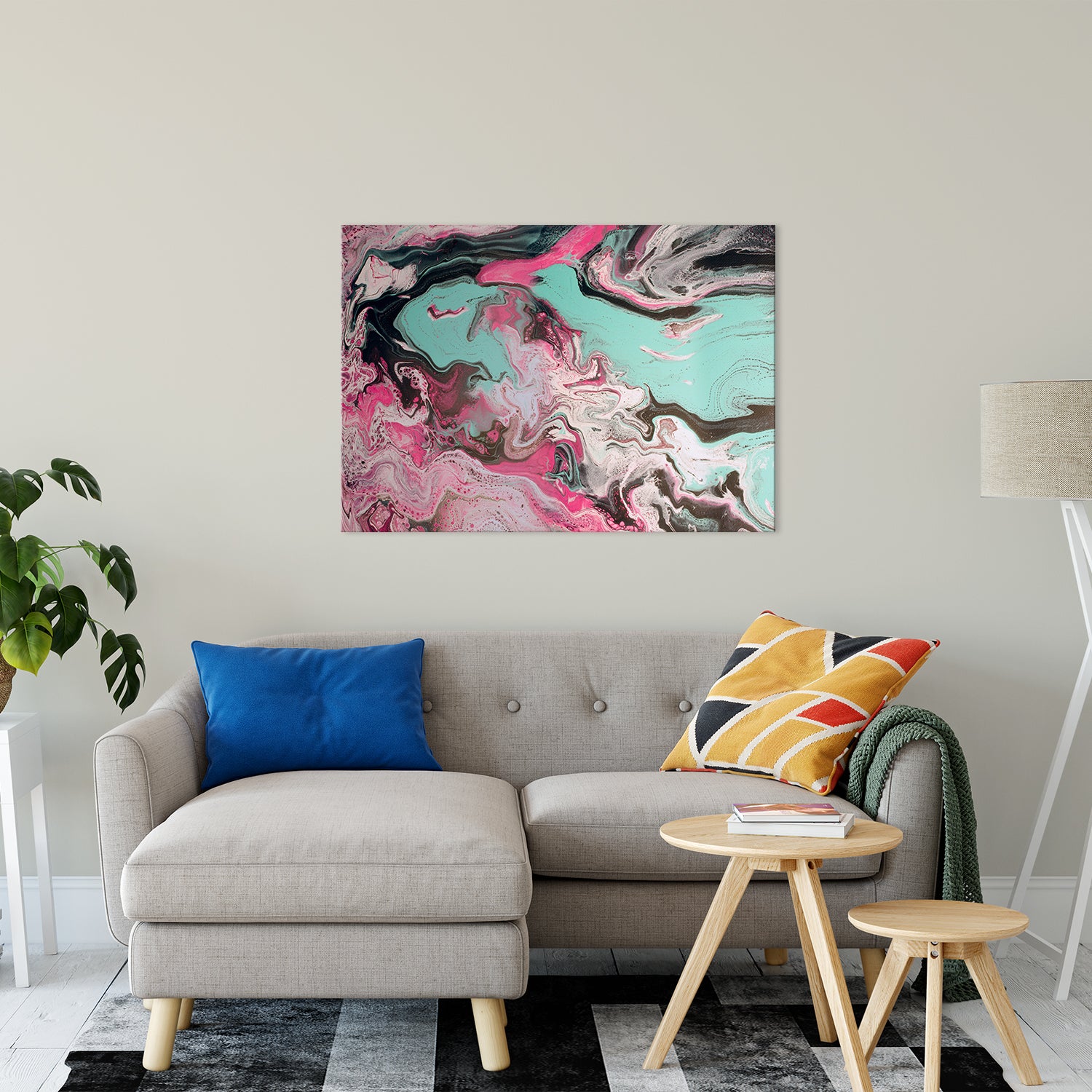 Acrylic Dirty Paint 1 Abstract Art, Fluid Art Fine Art Canvas &  Unframed Wall Art Prints 30" x 40" / Fine Art Canvas - PIPAFINEART