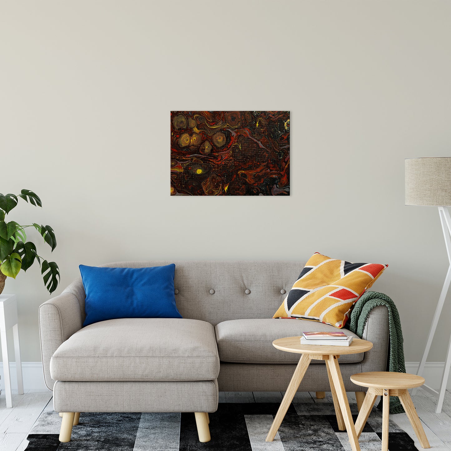 Acrylic Dirty Paint 21 Abstract Art, Fluid Art Fine Art Canvas & Unframed Wall Art Prints 20" x 30" / Fine Art Canvas - PIPAFINEART