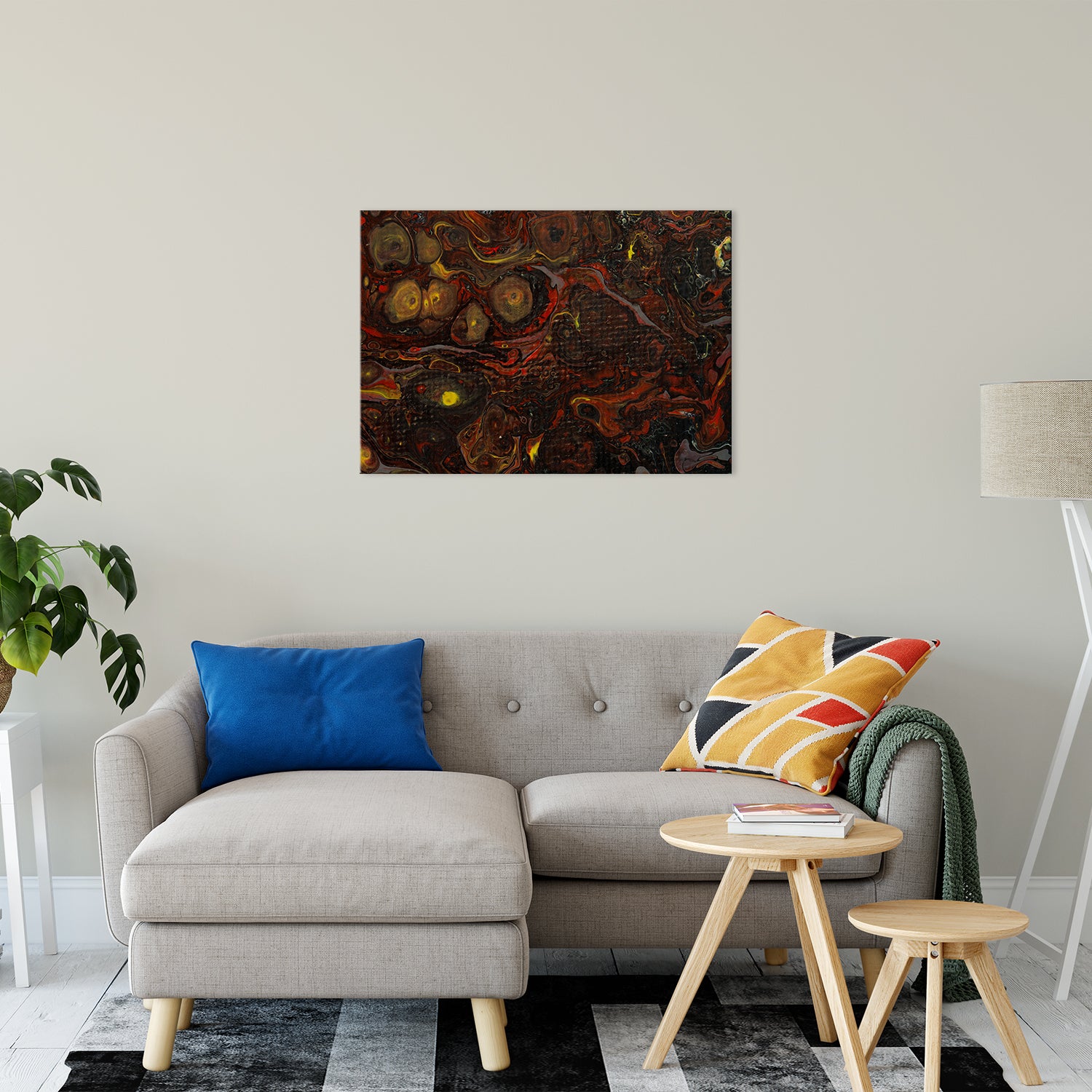 Acrylic Dirty Paint 21 Abstract Art, Fluid Art Fine Art Canvas &  Unframed Wall Art Prints 24" x 36" / Fine Art Canvas - PIPAFINEART