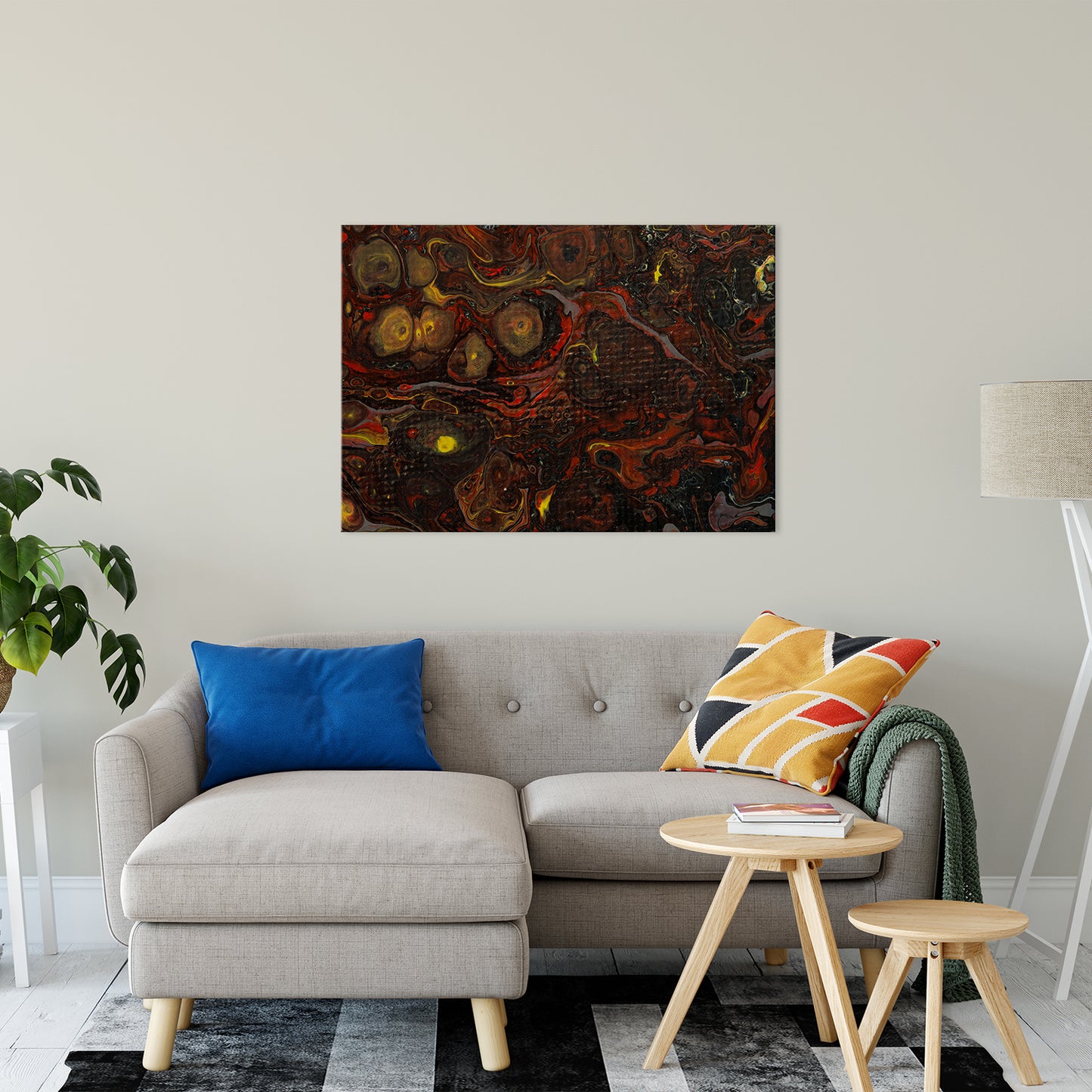 Acrylic Dirty Paint 21 Abstract Art, Fluid Art Fine Art Canvas & Unframed Wall Art Prints 30" x 40" / Fine Art Canvas - PIPAFINEART