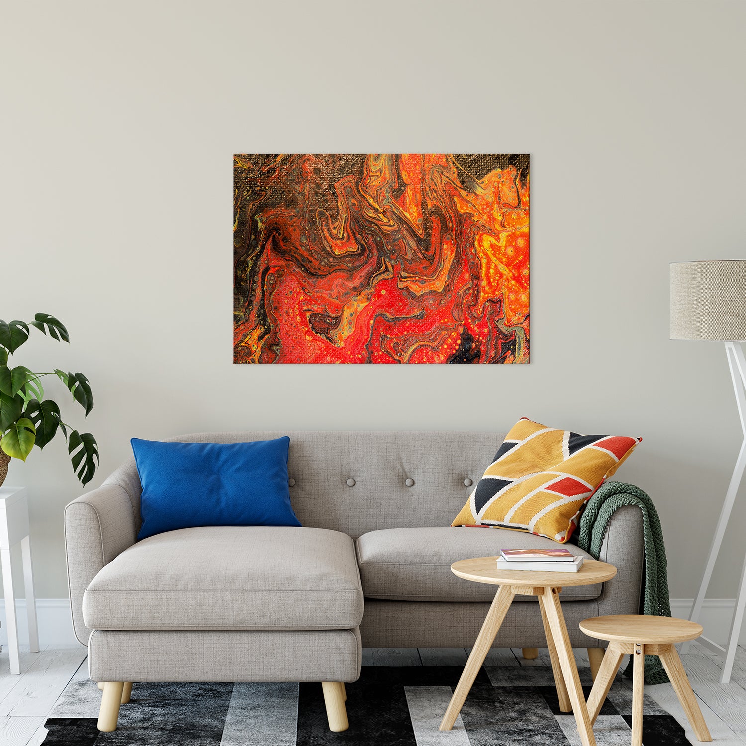 Acrylic Dirty Paint 24 Abstract Art, Fluid Art Fine Art Canvas &  Unframed Wall Art Prints 30" x 40" / Fine Art Canvas - PIPAFINEART