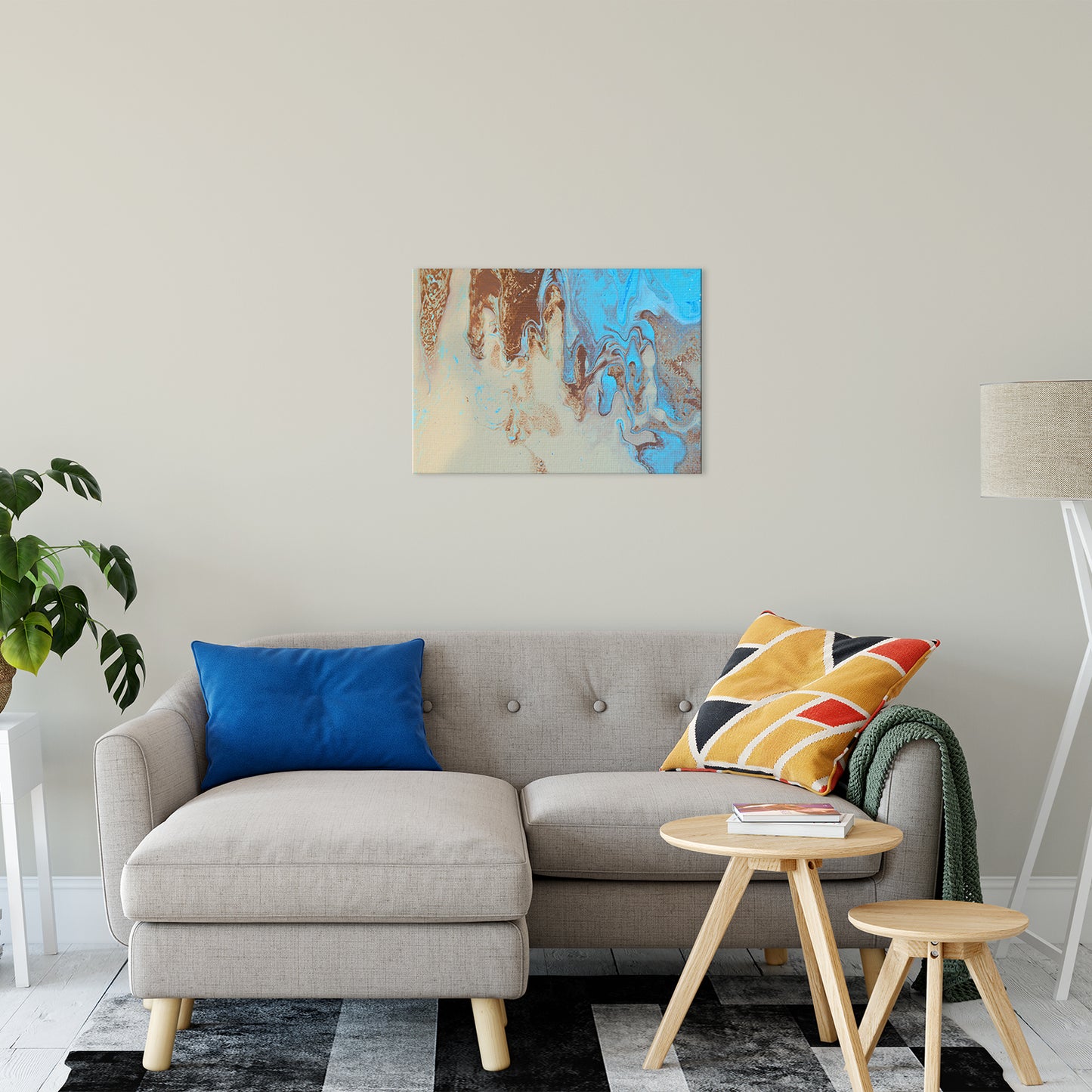 Acrylic Dirty Paint 27 Abstract Art, Fluid Art Fine Art Canvas &  Unframed Wall Art Prints 20" x 30" / Fine Art Canvas - PIPAFINEART