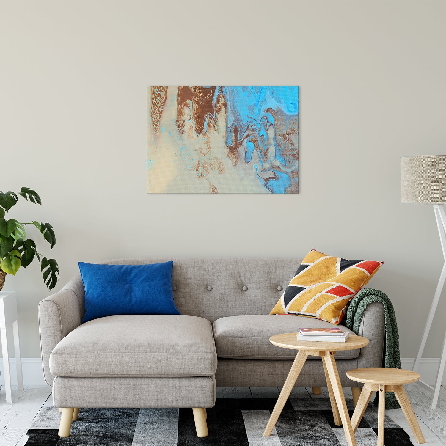 Acrylic Dirty Paint 27 Abstract Art, Fluid Art Fine Art Canvas &  Unframed Wall Art Prints 24" x 36" / Fine Art Canvas - PIPAFINEART