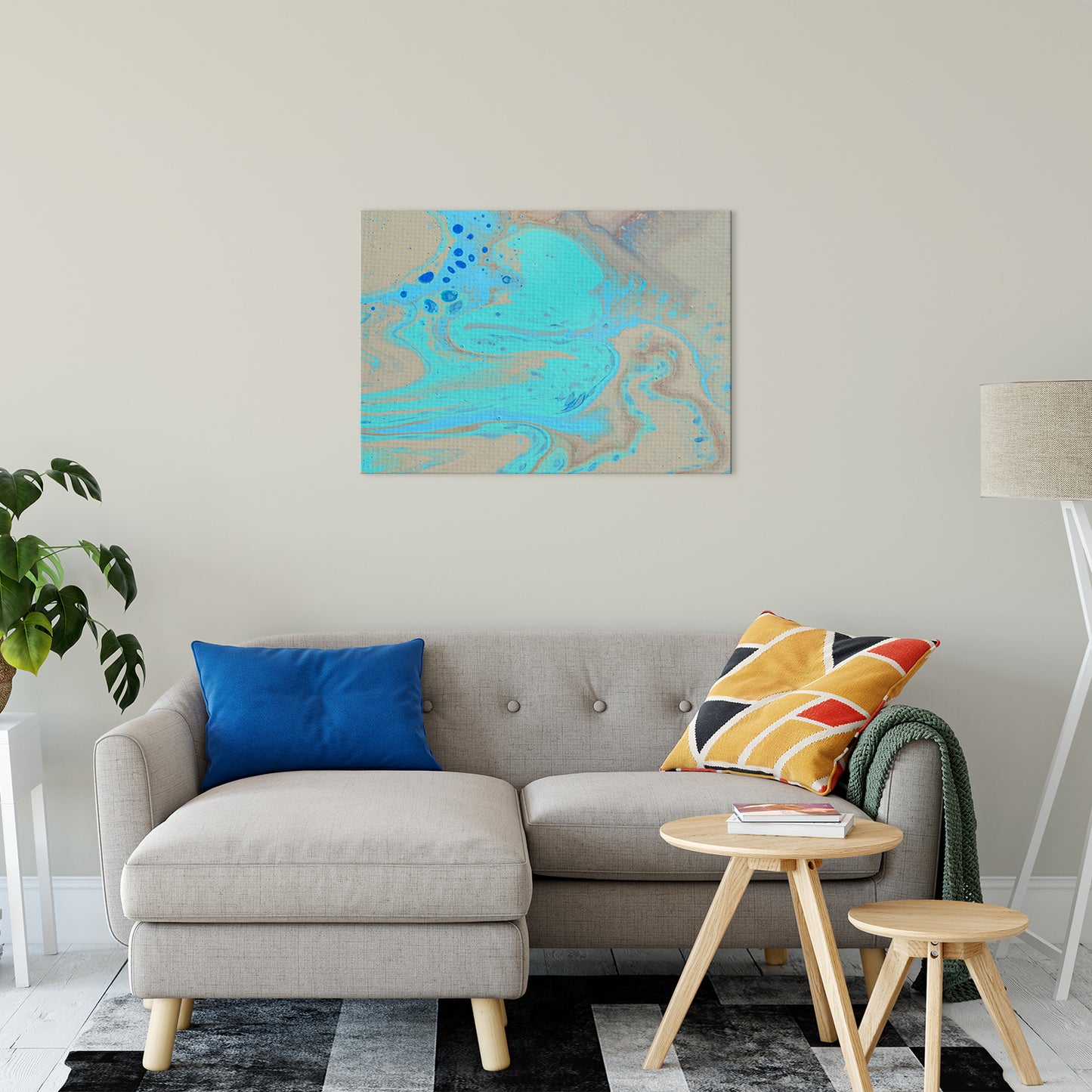 Acrylic Dirty Paint 28 Abstract Art, Fluid Art Fine Art Canvas &  Unframed Wall Art Prints 24" x 36" / Fine Art Canvas - PIPAFINEART