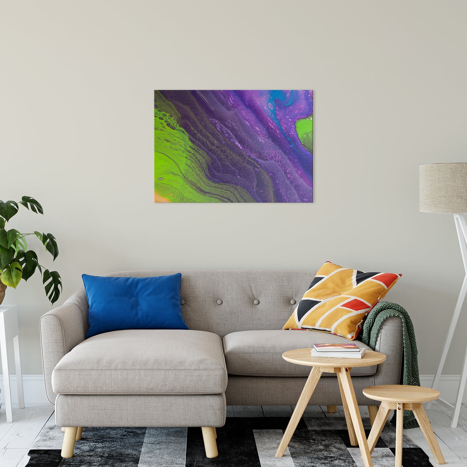 Acrylic Dirty Paint 29 Abstract Art, Fluid Art Fine Art Canvas &  Unframed Wall Art Prints 24" x 36" / Fine Art Canvas - PIPAFINEART