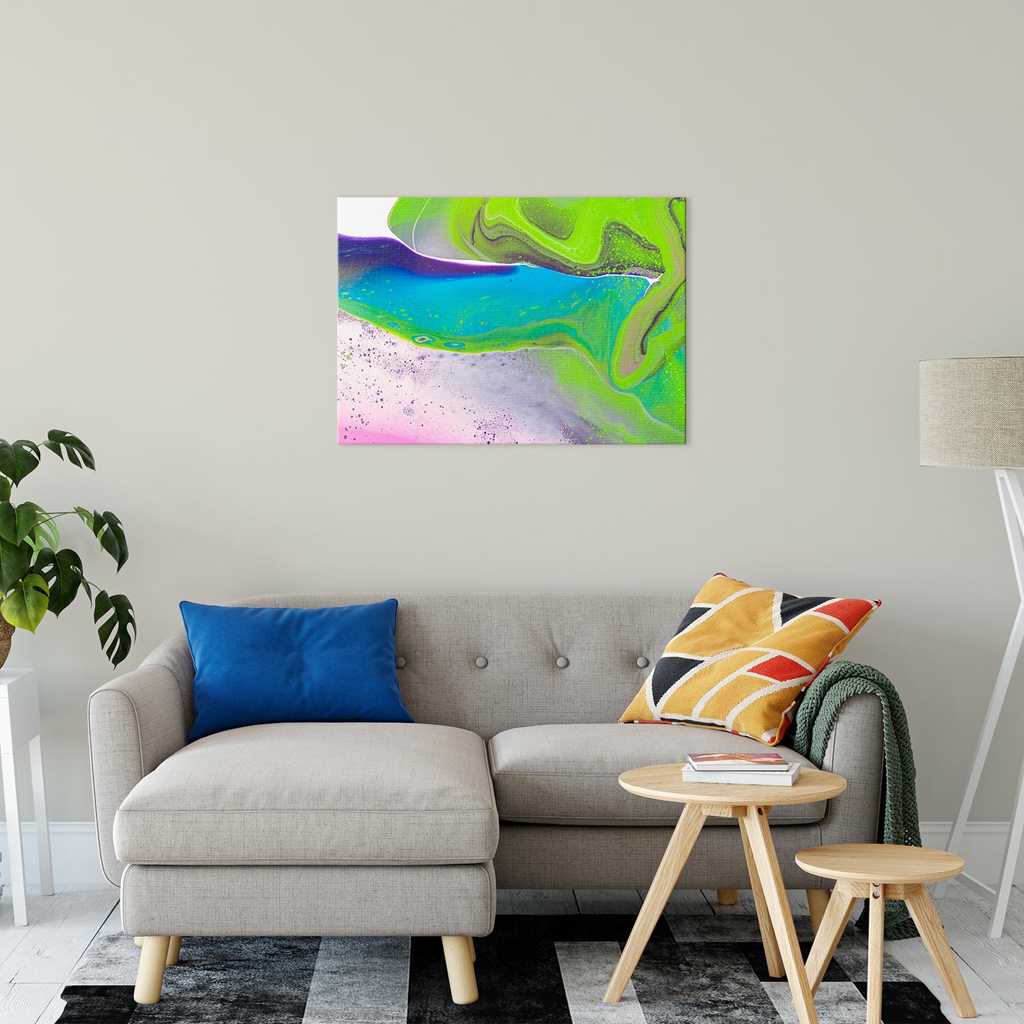 Acrylic Dirty Paint 31 Abstract Art, Fluid Art Fine Art Canvas &  Unframed Wall Art Prints 24" x 36" / Fine Art Canvas - PIPAFINEART