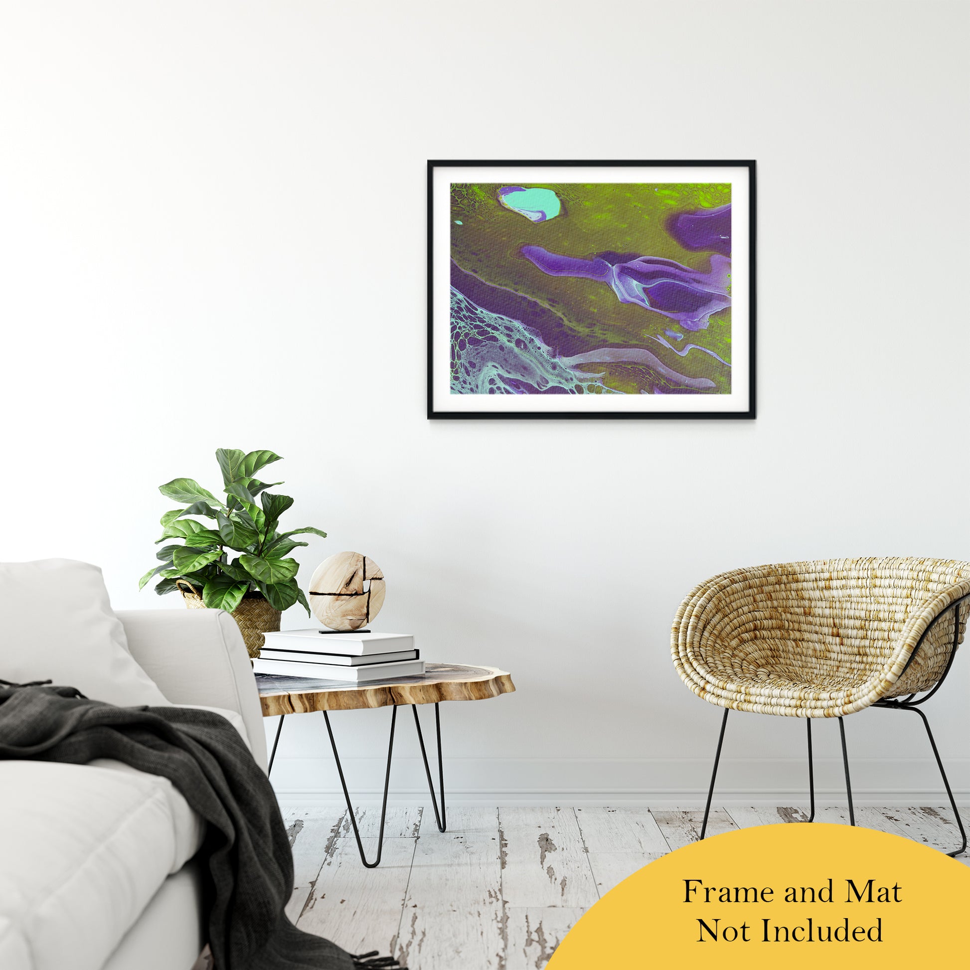 Acrylic Dirty Paint 32 Abstract Art, Fluid Art Fine Art Canvas &  Unframed Wall Art Prints 24" x 36" / Classic Paper - Unframed - PIPAFINEART