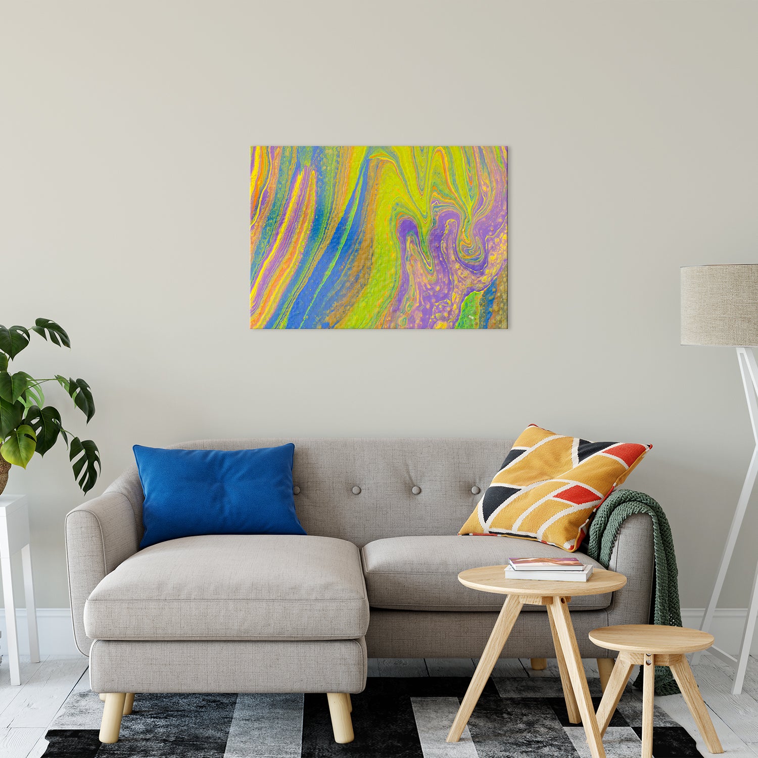 Acrylic Dirty Paint 33 Abstract Art, Fluid Art Fine Art Canvas &  Unframed Wall Art Prints 24" x 36" / Fine Art Canvas - PIPAFINEART