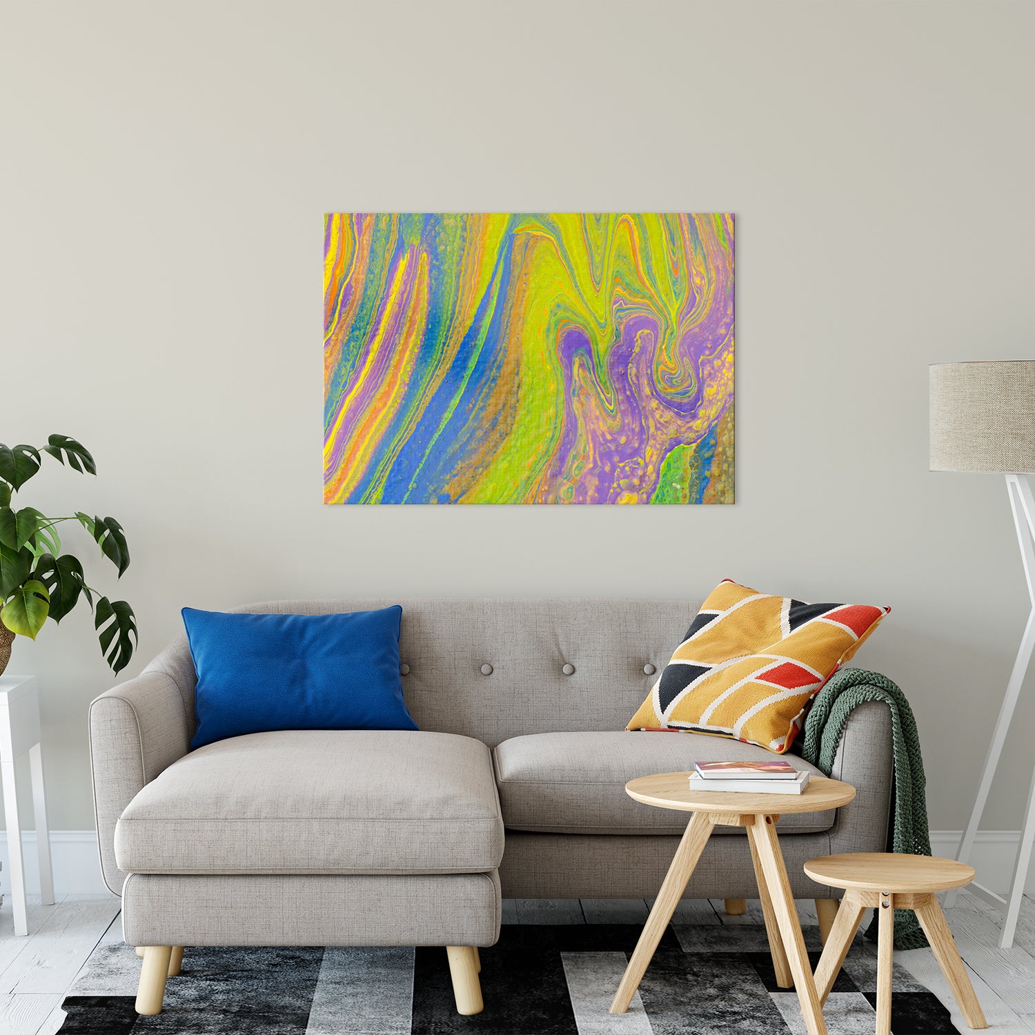 Acrylic Dirty Paint 33 Abstract Art, Fluid Art Fine Art Canvas &  Unframed Wall Art Prints 30" x 40" / Fine Art Canvas - PIPAFINEART