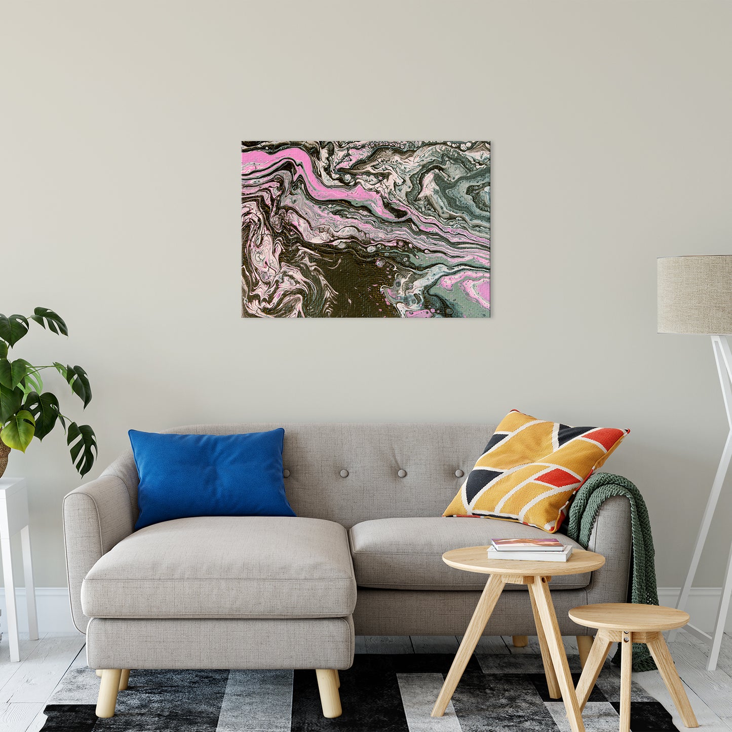 Acrylic Dirty Paint 34 Abstract Art, Fluid Art Fine Art Canvas & Unframed Wall Art Prints 24" x 36" / Fine Art Canvas - PIPAFINEART