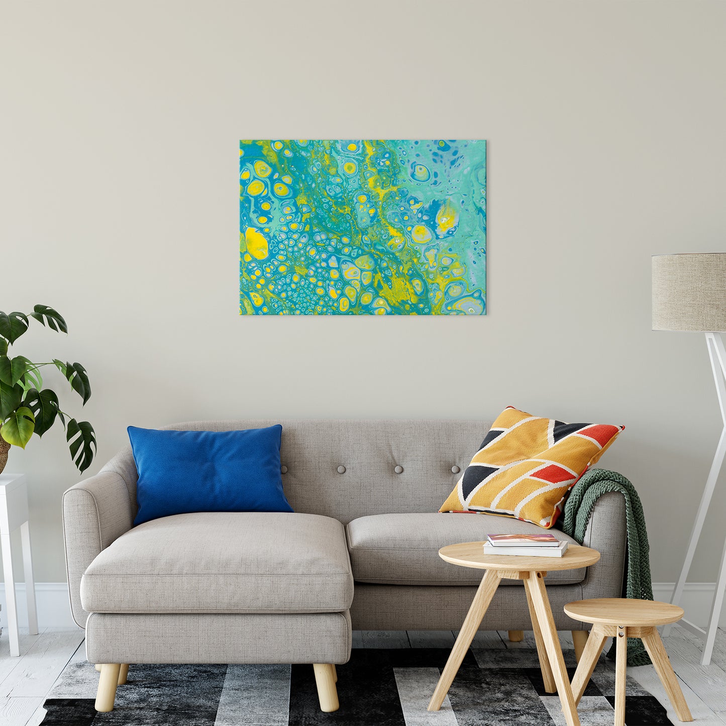 Acrylic Dirty Paint 35 Abstract Art, Fluid Art Fine Art Canvas &  Unframed Wall Art Prints 24" x 36" / Fine Art Canvas - PIPAFINEART