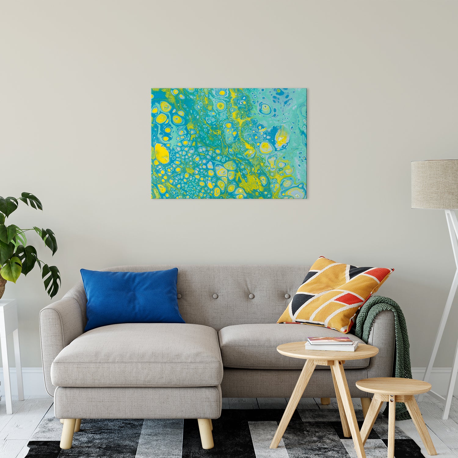 Acrylic Dirty Paint 35 Abstract Art, Fluid Art Fine Art Canvas &  Unframed Wall Art Prints 24" x 36" / Fine Art Canvas - PIPAFINEART
