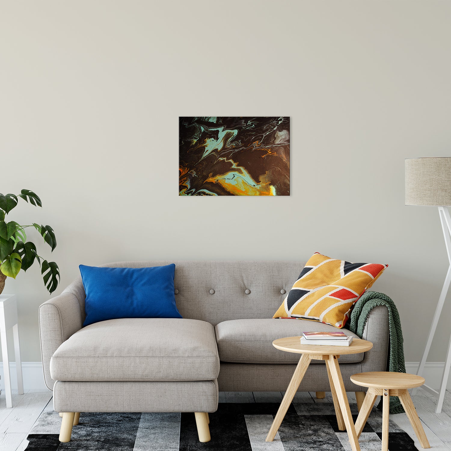 Acrylic Dirty Paint 3 Abstract Art, Fluid Art Fine Art Canvas &  Unframed Wall Art Prints 20" x 24" / Fine Art Canvas - PIPAFINEART