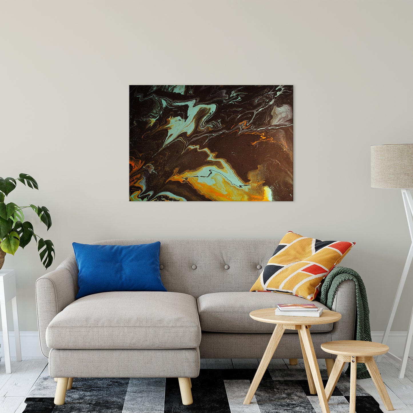 Acrylic Dirty Paint 3 Abstract Art, Fluid Art Fine Art Canvas &  Unframed Wall Art Prints 30" x 40" / Fine Art Canvas - PIPAFINEART