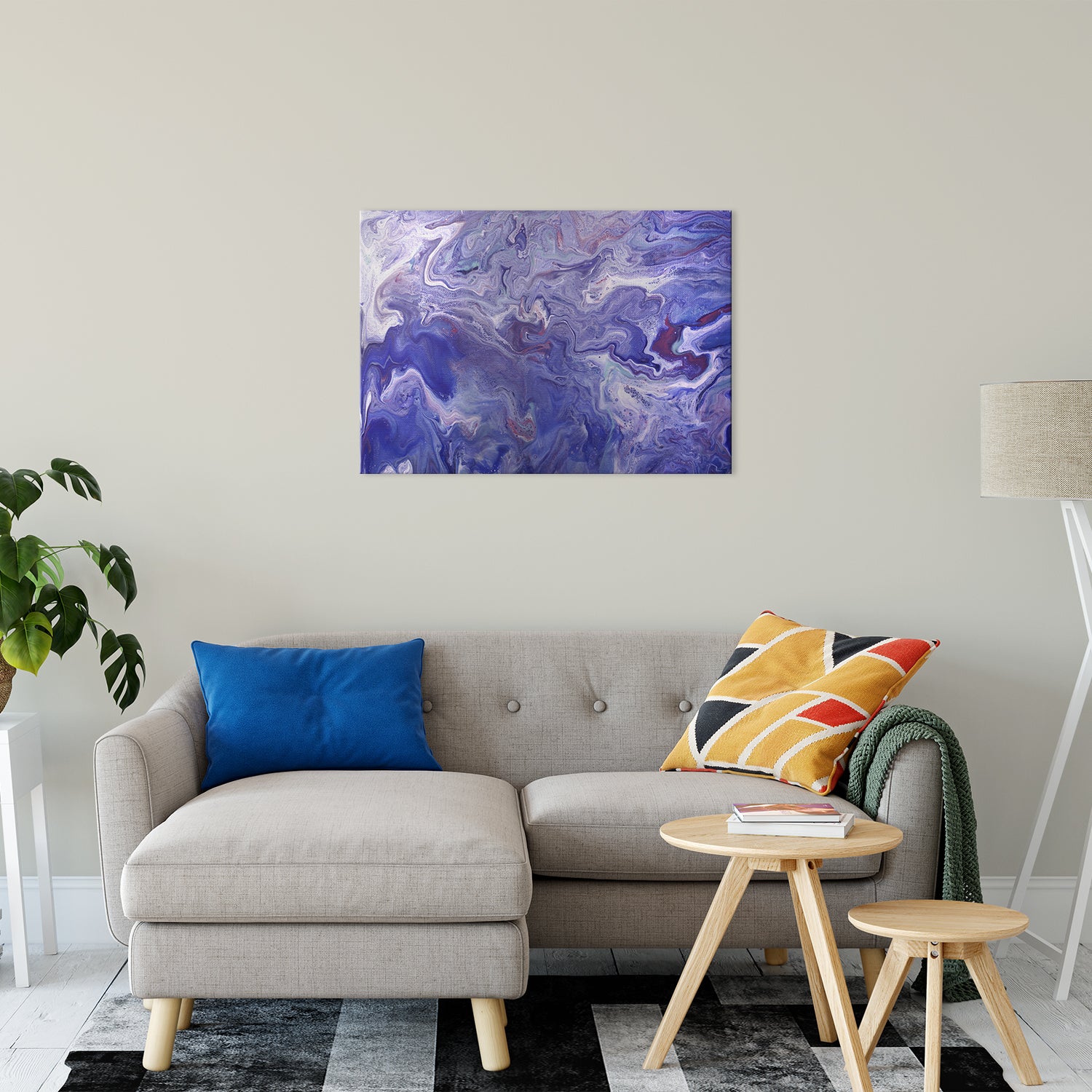 Acrylic Dirty Paint 4 Abstract Art, Fluid Art Fine Art Canvas &  Unframed Wall Art Prints 24" x 36" / Fine Art Canvas - PIPAFINEART