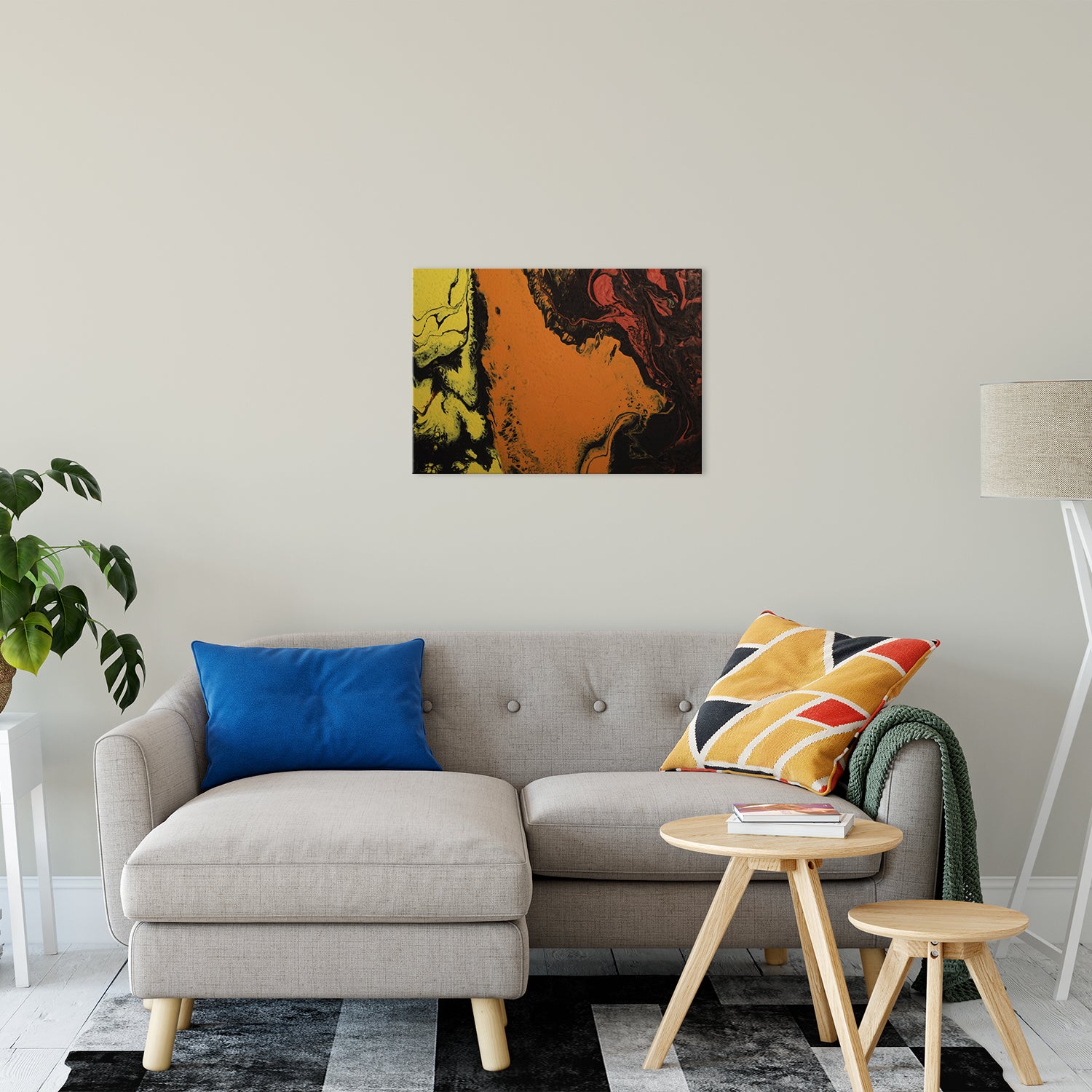 Acrylic Dirty Paint 5 Abstract Art, Fluid Art Fine Art Canvas &  Unframed Wall Art Prints 20" x 30" / Fine Art Canvas - PIPAFINEART