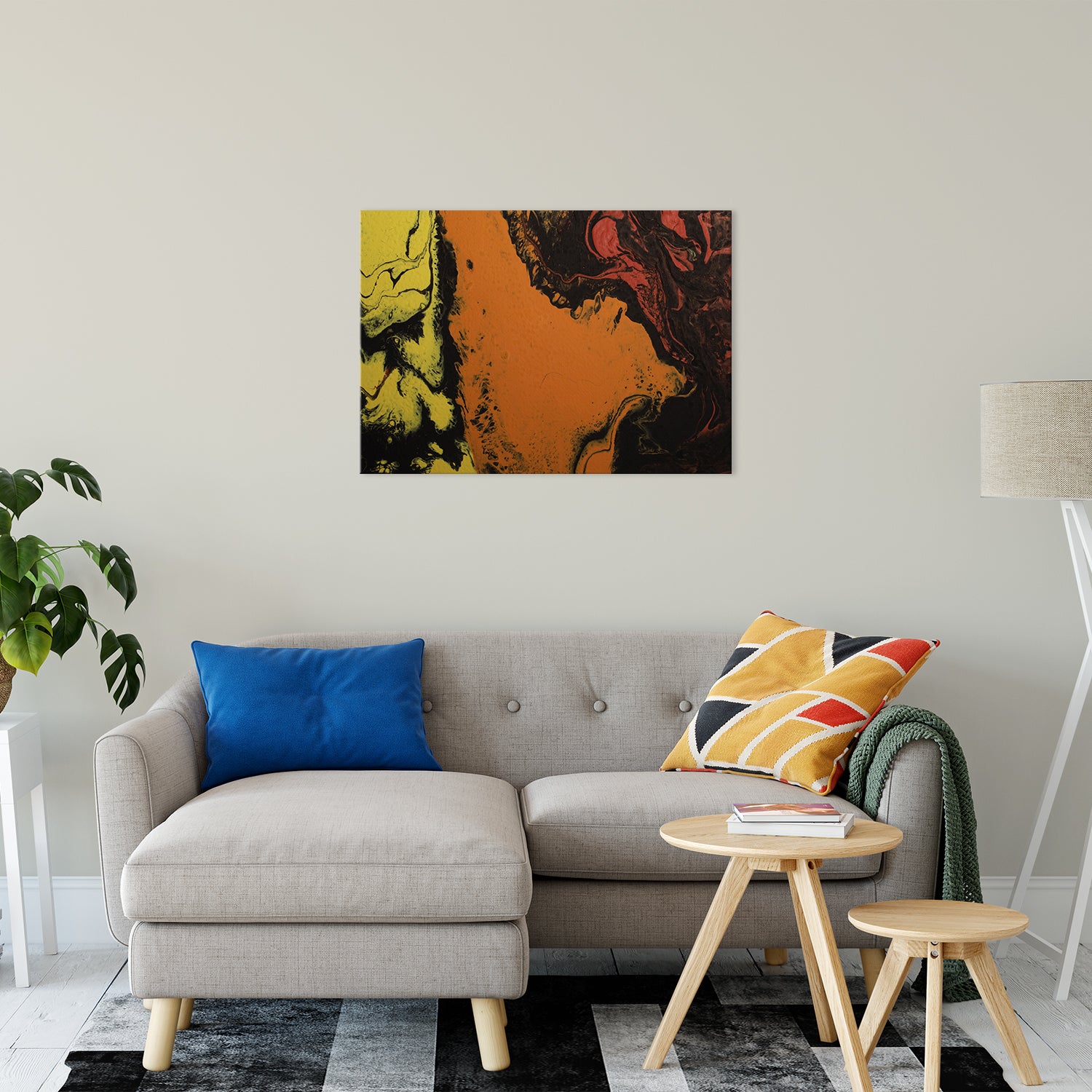 Acrylic Dirty Paint 5 Abstract Art, Fluid Art Fine Art Canvas &  Unframed Wall Art Prints 24" x 36" / Fine Art Canvas - PIPAFINEART