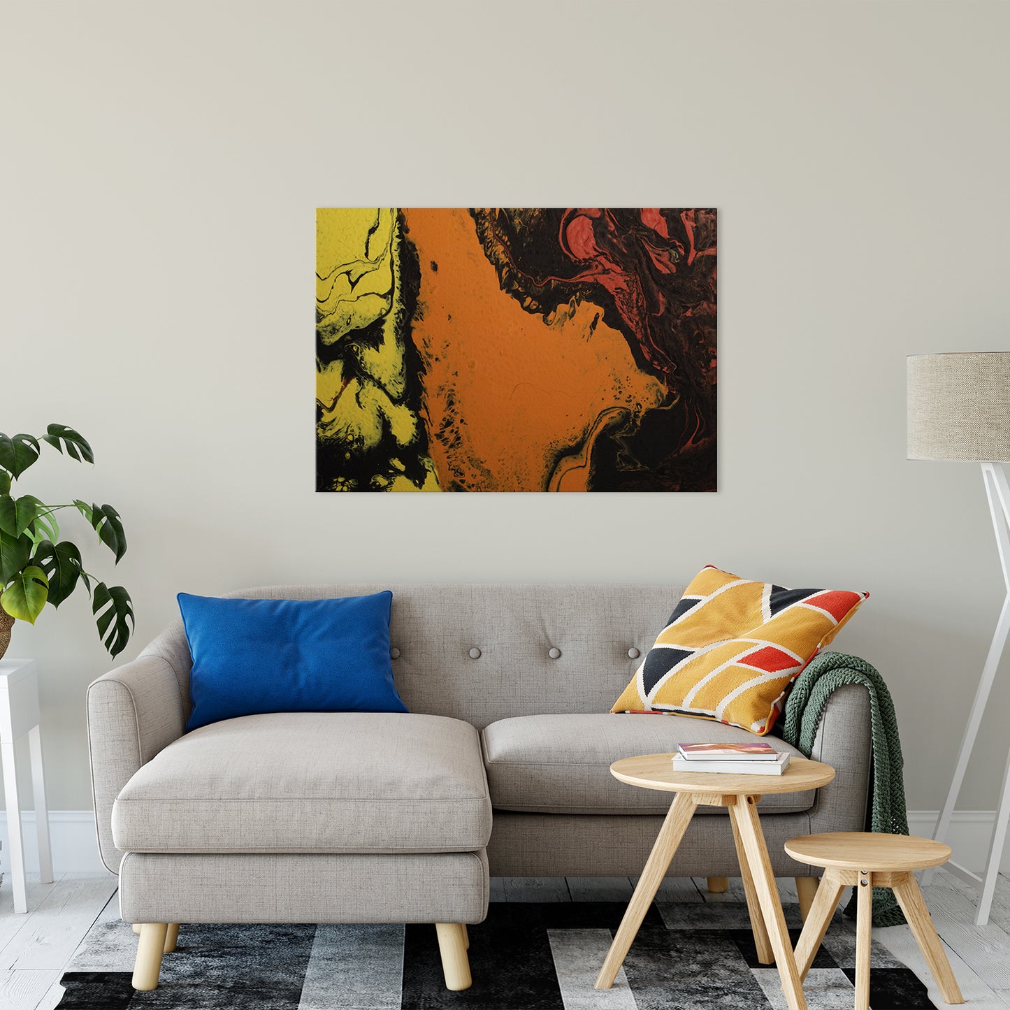 Acrylic Dirty Paint 5 Abstract Art, Fluid Art Fine Art Canvas & Unframed Wall Art Prints 30" x 40" / Fine Art Canvas - PIPAFINEART