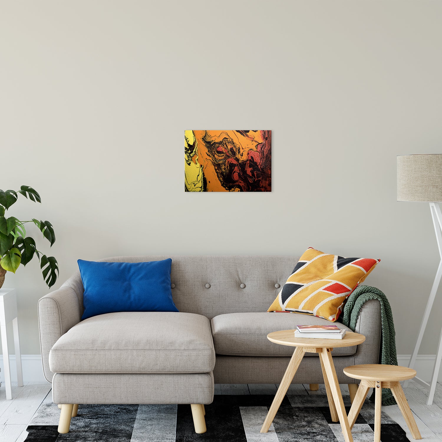 Acrylic Dirty Paint 6 Abstract Art, Fluid Art Fine Art Canvas &  Unframed Wall Art Prints 16" x 20" / Fine Art Canvas - PIPAFINEART