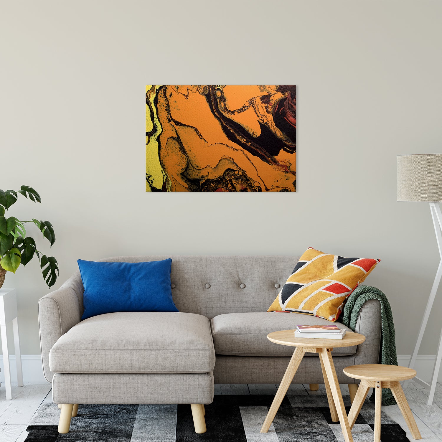 Acrylic Dirty Paint 7 Abstract Art, Fluid Art Fine Art Canvas &  Unframed Wall Art Prints 24" x 36" / Fine Art Canvas - PIPAFINEART