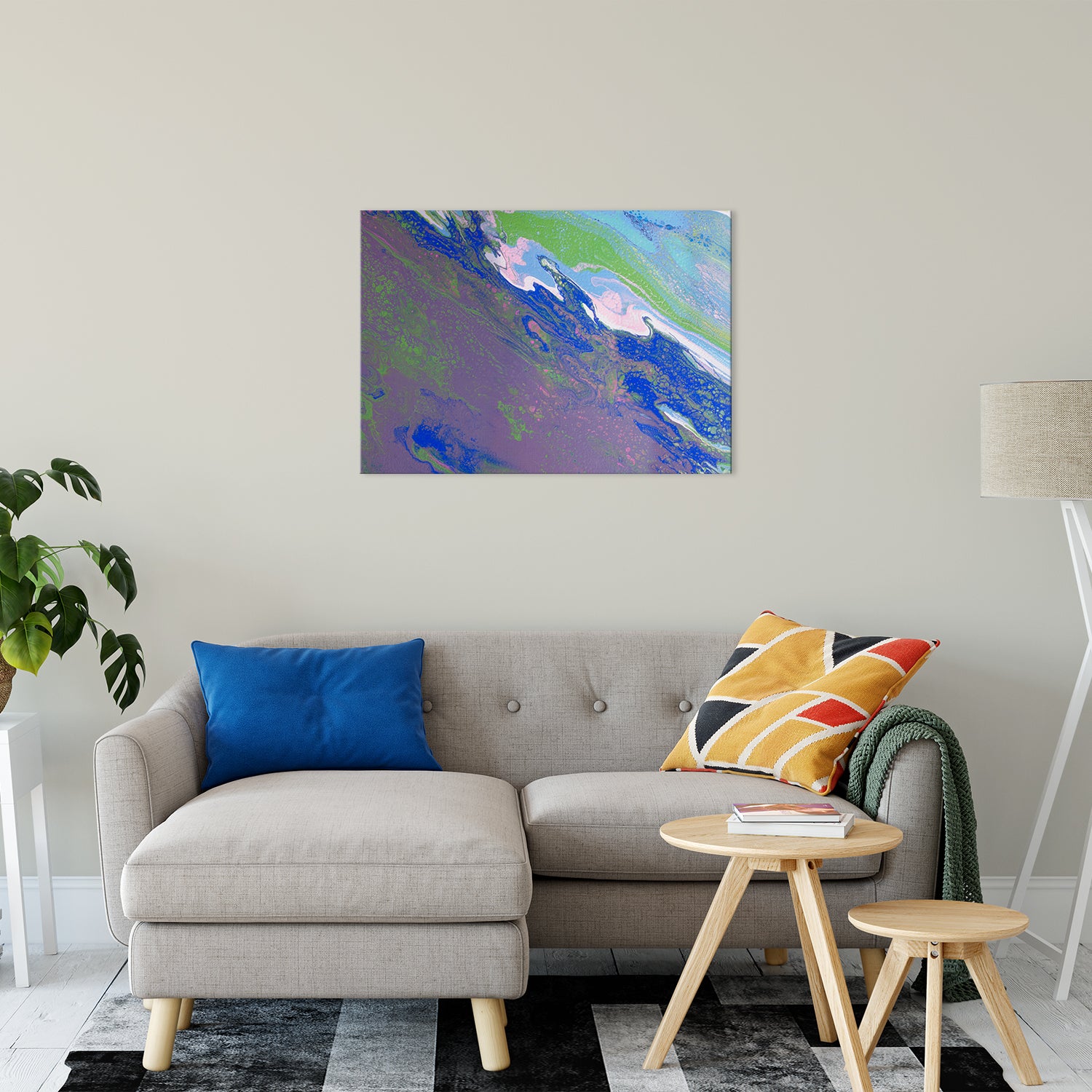 Acrylic Dirty Paint 9 Abstract Art, Fluid Art Fine Art Canvas &  Unframed Wall Art Prints 24" x 36" / Fine Art Canvas - PIPAFINEART