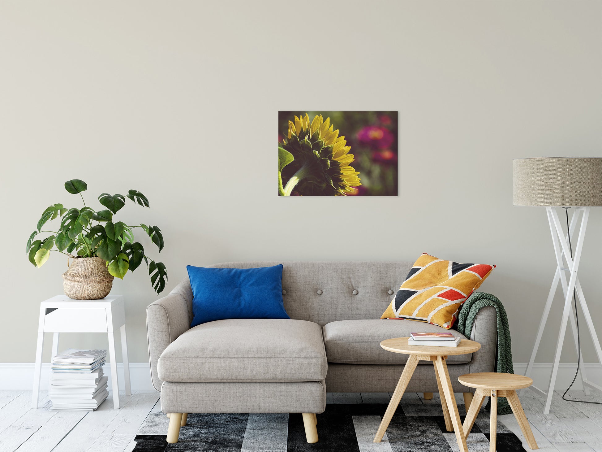 Dramatic Backside of Sunflower Grain Nature / Floral Photo Fine Art Canvas Wall Art Prints 20" x 30" - PIPAFINEART