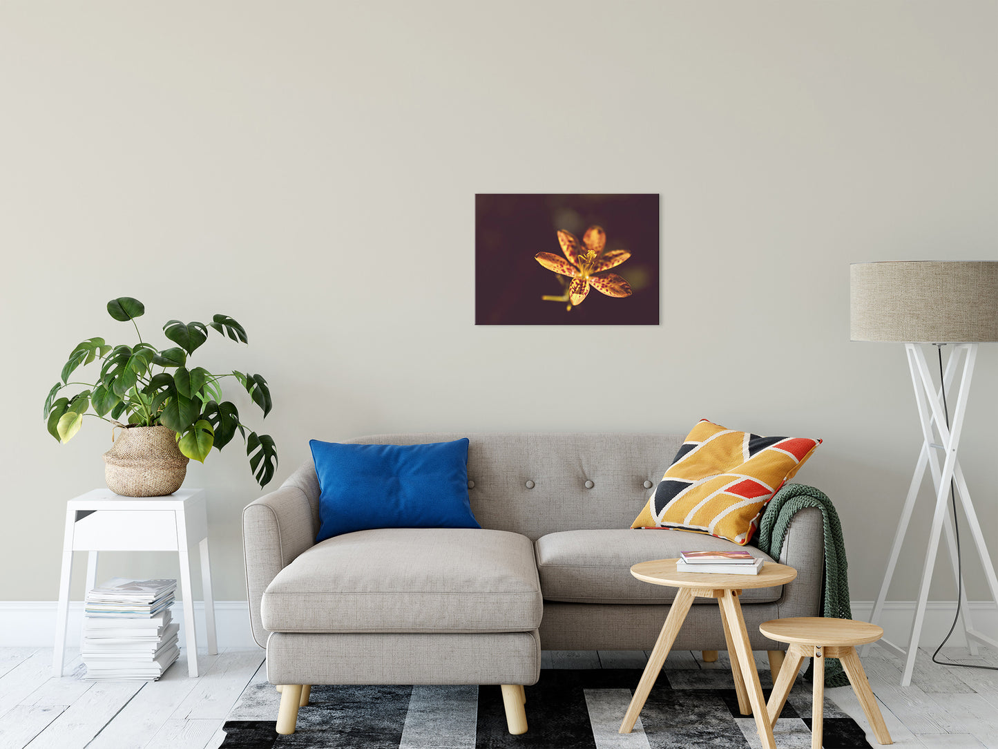 Dramatic Orange Leopard Lily Flower Nature / Floral Photo Fine Art Canvas Wall Art Prints 20" x 24" - PIPAFINEART