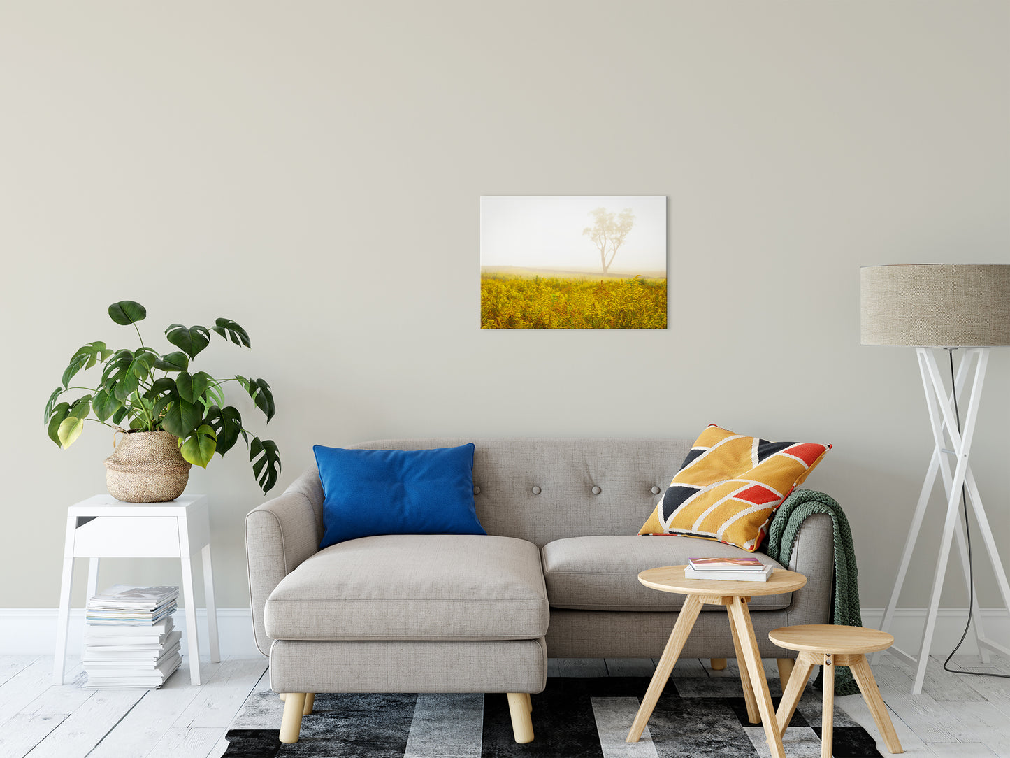 Dreams of Goldenrod and Fog Landscape Photo Fine Art Canvas Wall Art Prints 20" x 24" - PIPAFINEART