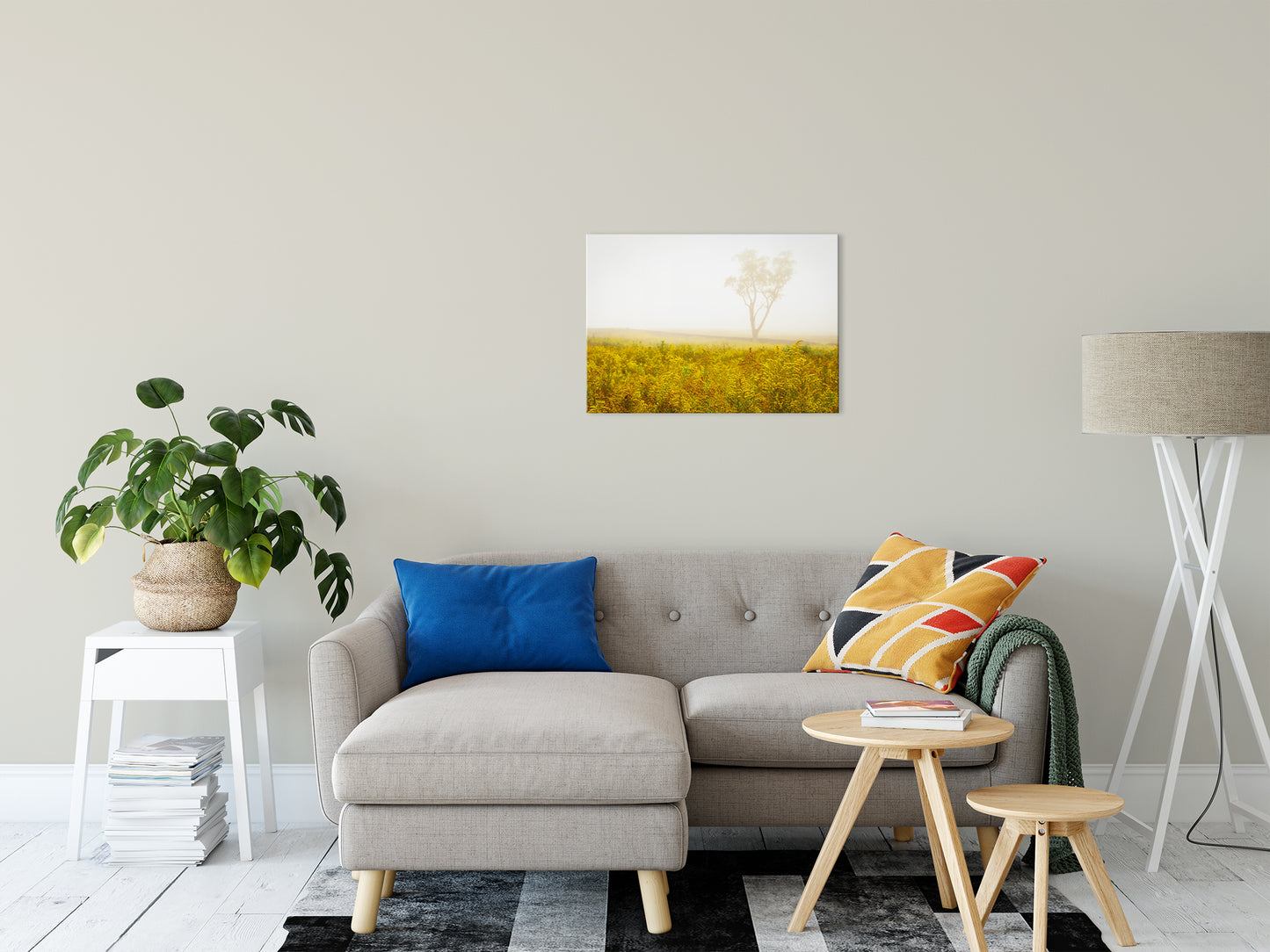 Dreams of Goldenrod and Fog Landscape Photo Fine Art Canvas Wall Art Prints 20" x 30" - PIPAFINEART