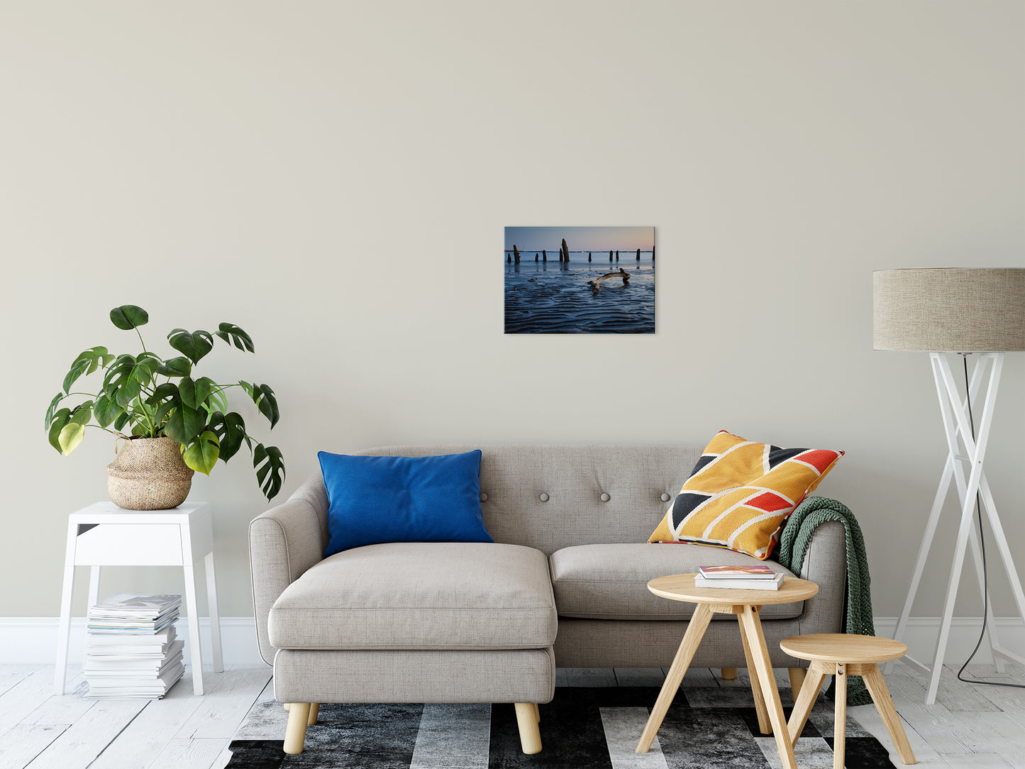 Driftwood And Sandbars Landscape Photo Fine Art Canvas Wall Art Prints 16" x 20" - PIPAFINEART