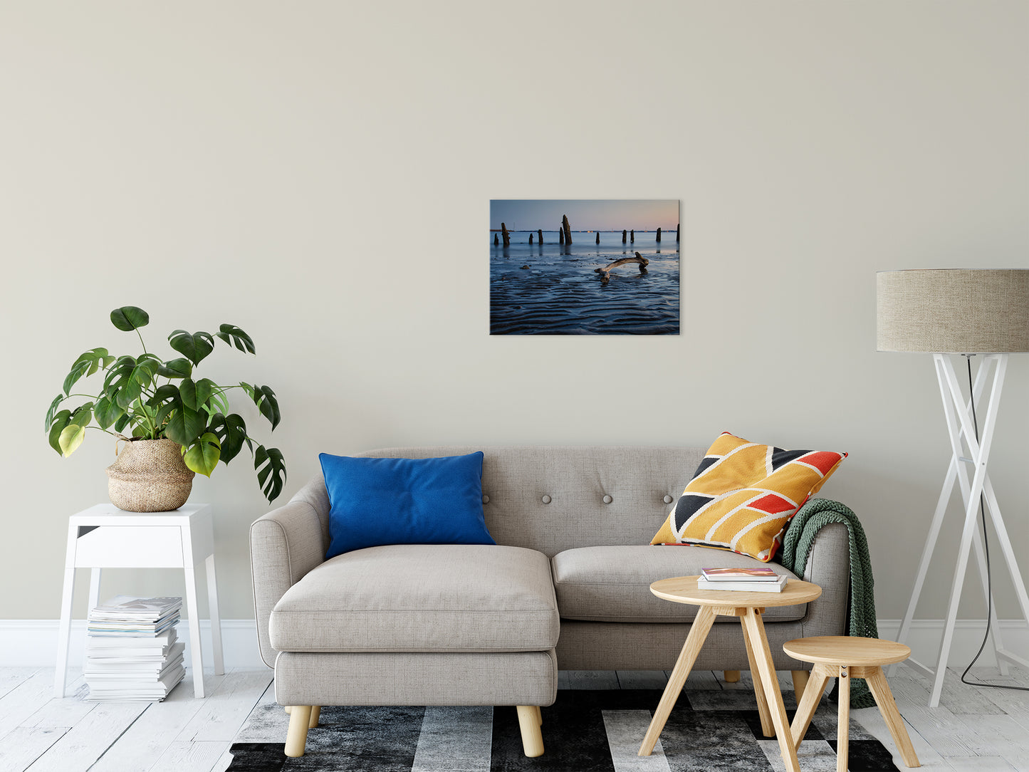 Driftwood And Sandbars Landscape Photo Fine Art Canvas Wall Art Prints 20" x 24" - PIPAFINEART