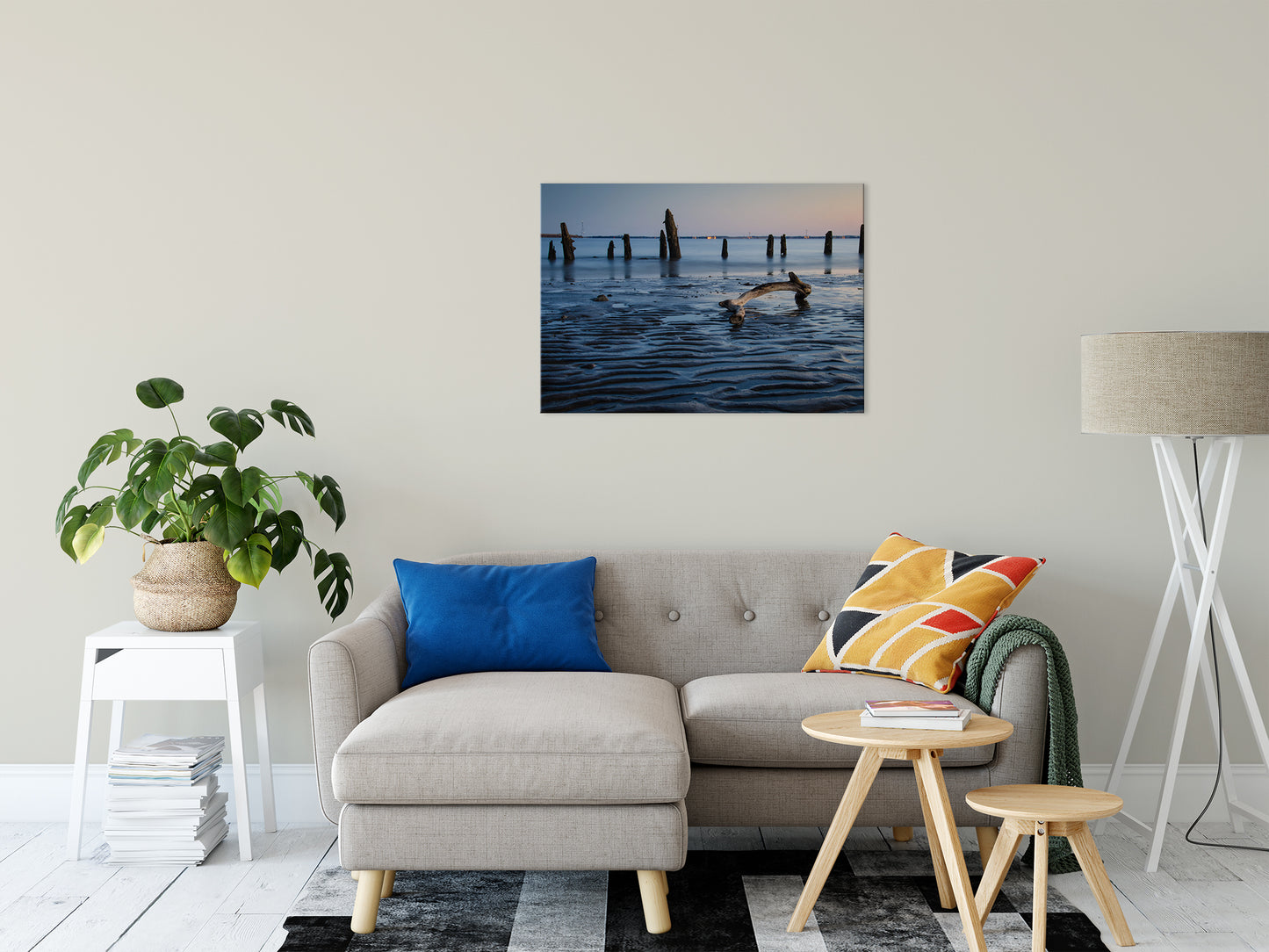 Driftwood And Sandbars Landscape Photo Fine Art Canvas Wall Art Prints 24" x 36" - PIPAFINEART