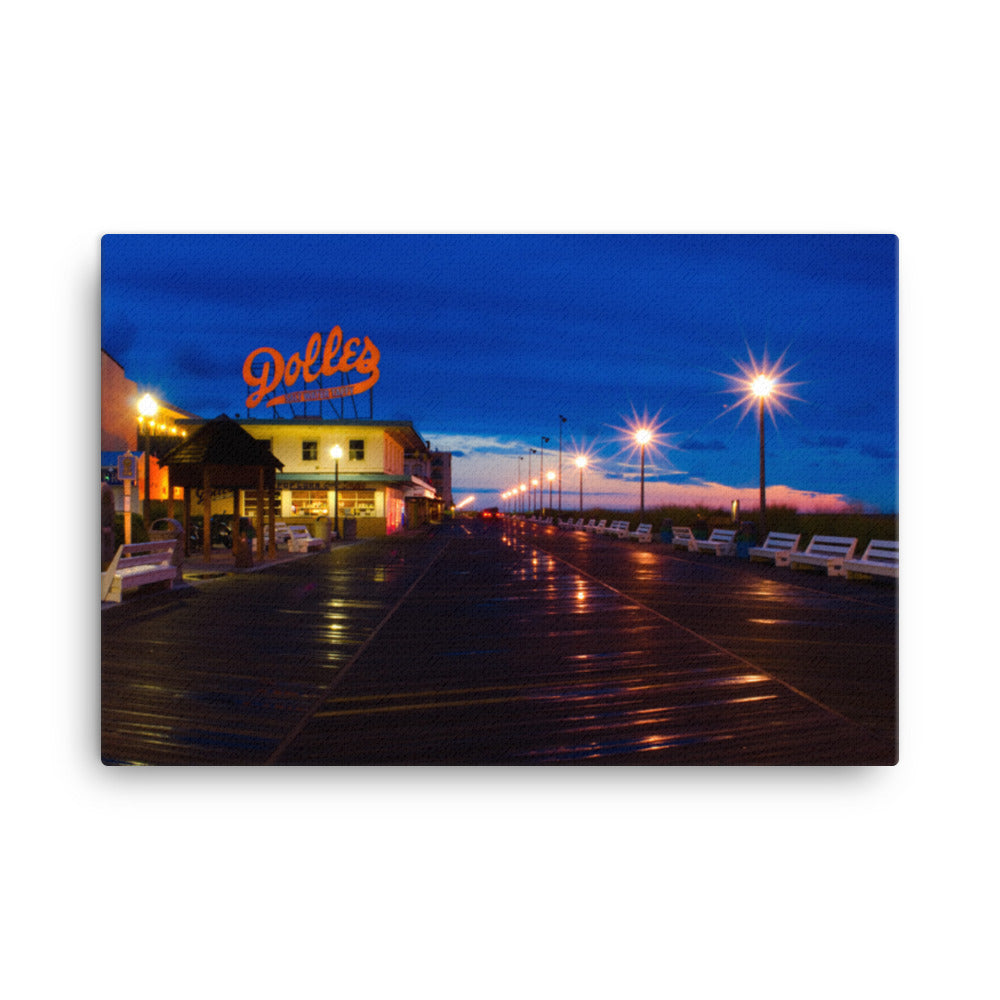 Early Morning at Dolles Coastal Urban Landscape Traditional Canvas Wall Art Print