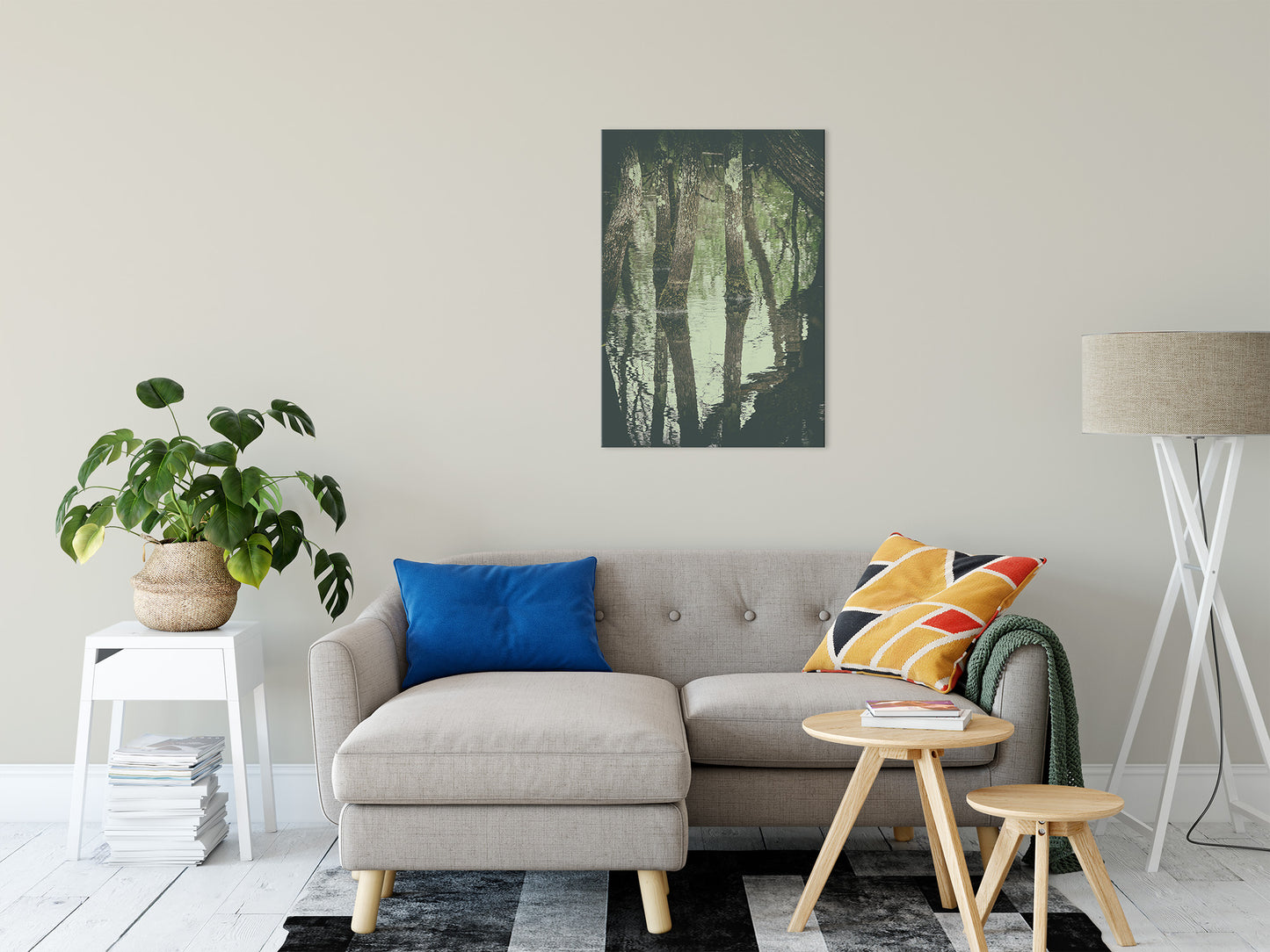 Early Spring Reflections on the Marsh Botanical / Nature Photo Fine Art Canvas Wall Art Prints 24" x 36" - PIPAFINEART