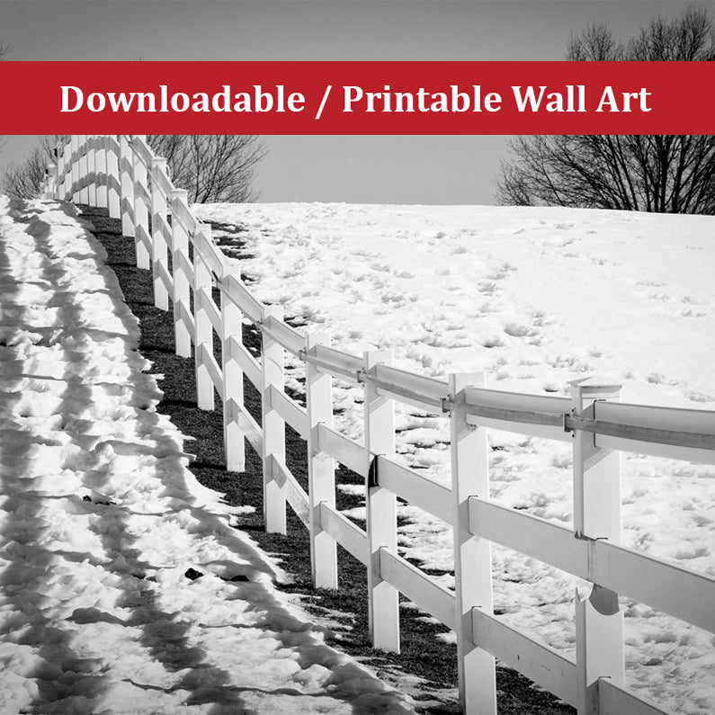 Endless Fences Landscape Photo DIY Wall Decor Instant Download Print - Printable - PIPAFINEART