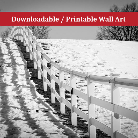 Endless Fences Landscape Photo DIY Wall Decor Instant Download Print - Printable  - PIPAFINEART