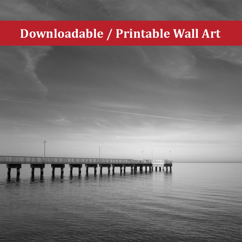 End of the Pier Landscape Photo DIY Wall Decor Instant Download Print - Printable - PIPAFINEART