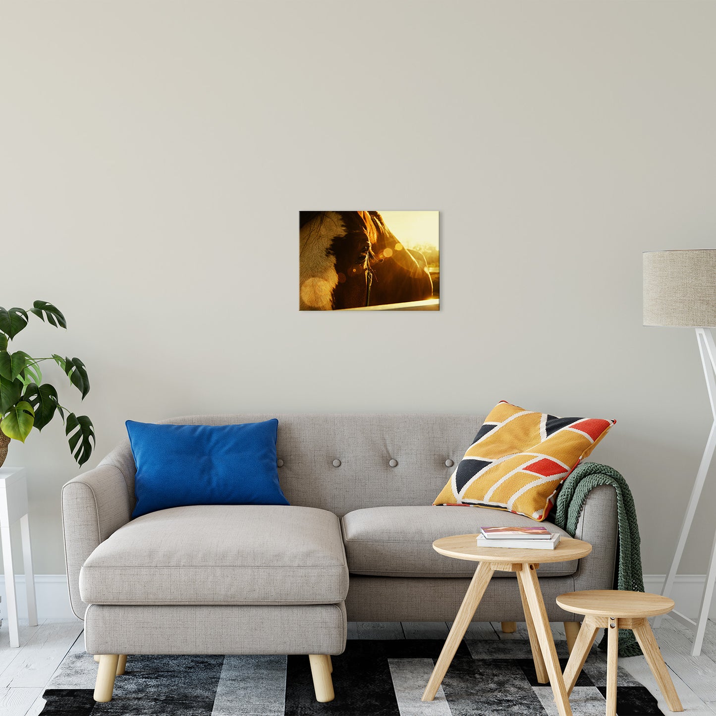 Evening Flare Animal / Horse Photograph Fine Art Canvas & Unframed Wall Art Prints 16" x 20" / Canvas Fine Art - PIPAFINEART