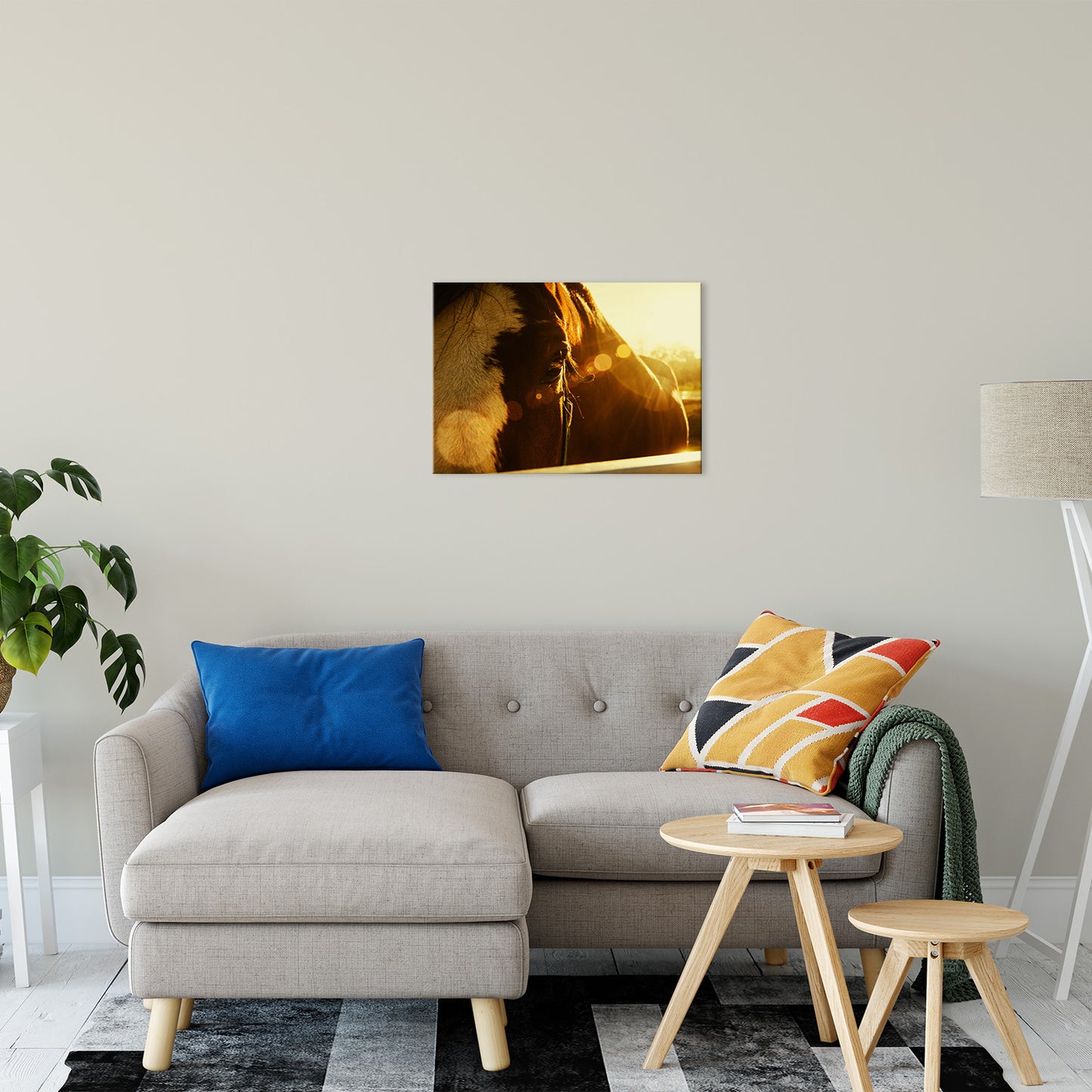Evening Flare Animal / Horse Photograph Fine Art Canvas & Unframed Wall Art Prints 20" x 24" / Canvas Fine Art - PIPAFINEART