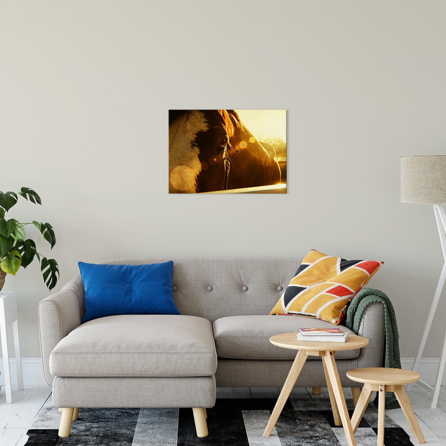Evening Flare Animal / Horse Photograph Fine Art Canvas & Unframed Wall Art Prints 20" x 30" / Canvas Fine Art - PIPAFINEART