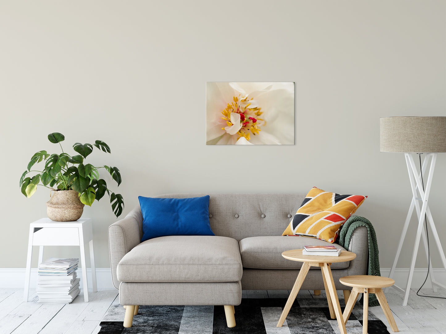 Eye of Peony Nature / Floral Photo Fine Art Canvas Wall Art Prints 20" x 30" - PIPAFINEART