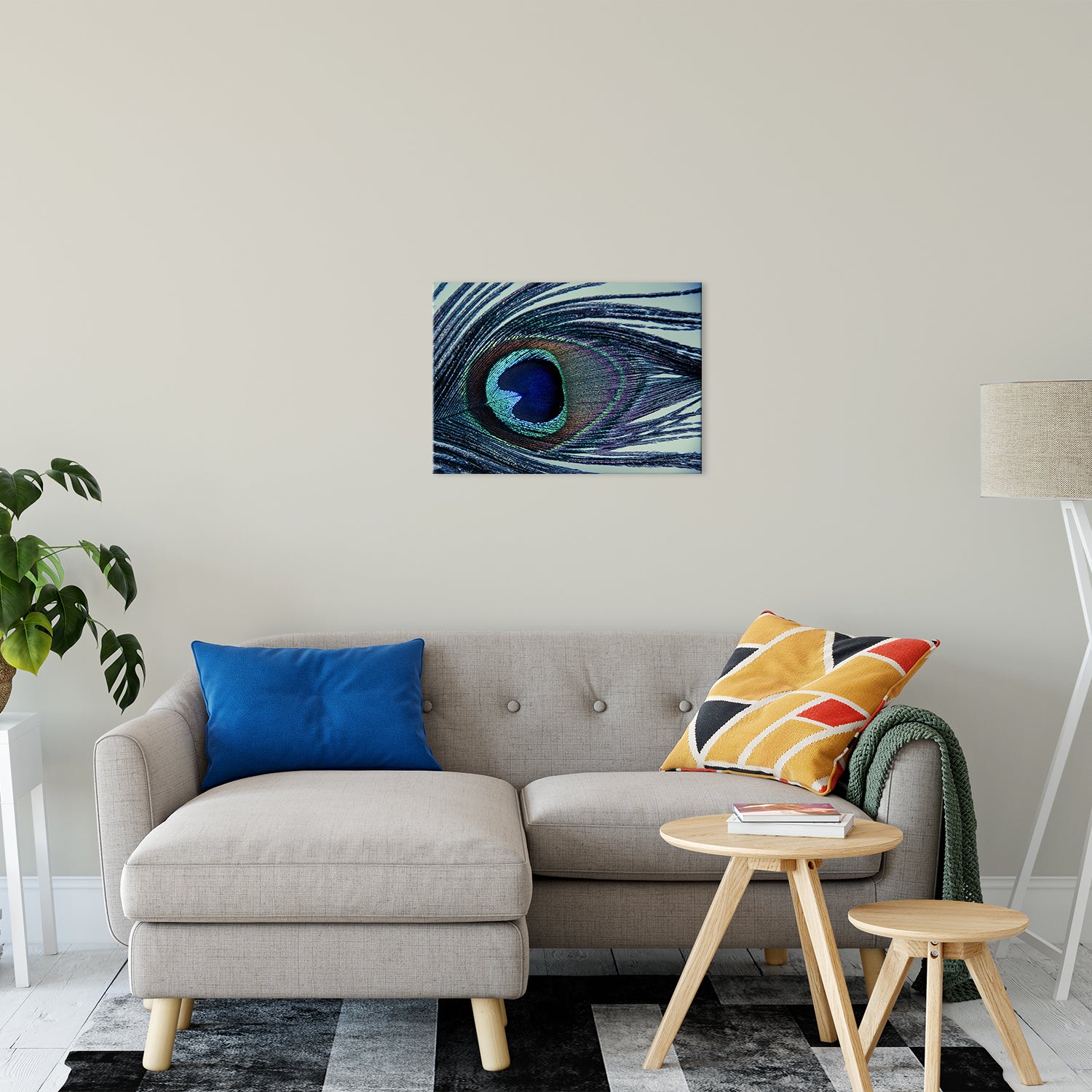 Eye of the Peacock Abstract Photo Fine Art Canvas & Unframed Wall Art Prints 20" x 24" / Fine Art Canvas - PIPAFINEART