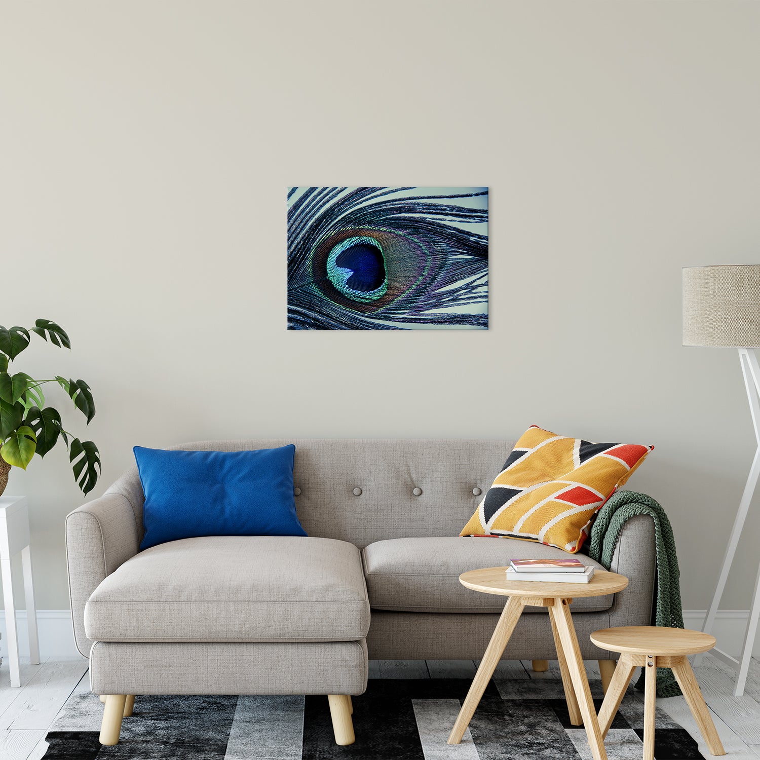 Eye of the Peacock Abstract Photo Fine Art Canvas & Unframed Wall Art Prints 20" x 30" / Fine Art Canvas - PIPAFINEART