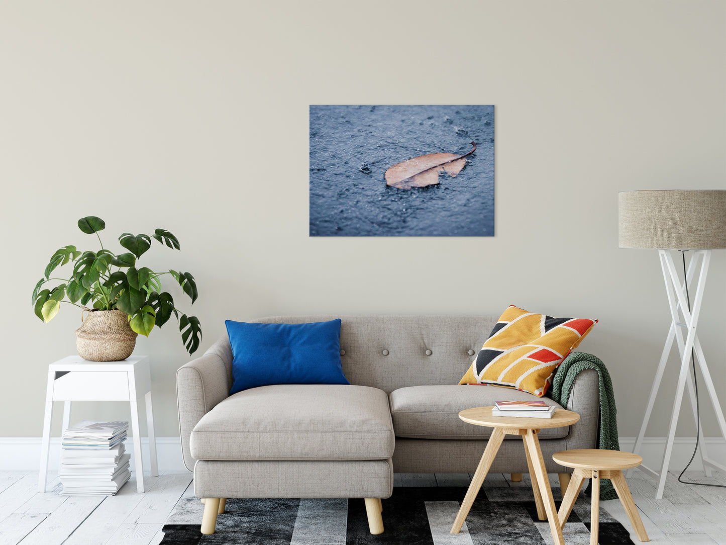 Fallen Leaf in the Rain Botanical / Nature Photo Fine Art Canvas Wall Art Prints 24" x 36" - PIPAFINEART