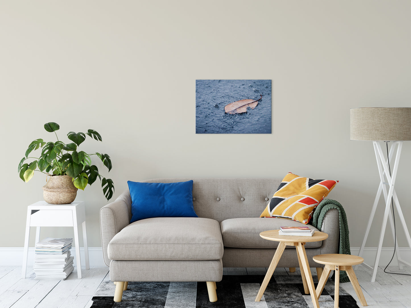 Fallen Leaf in the Rain Botanical / Nature Photo Fine Art Canvas Wall Art Prints 20" x 24" - PIPAFINEART