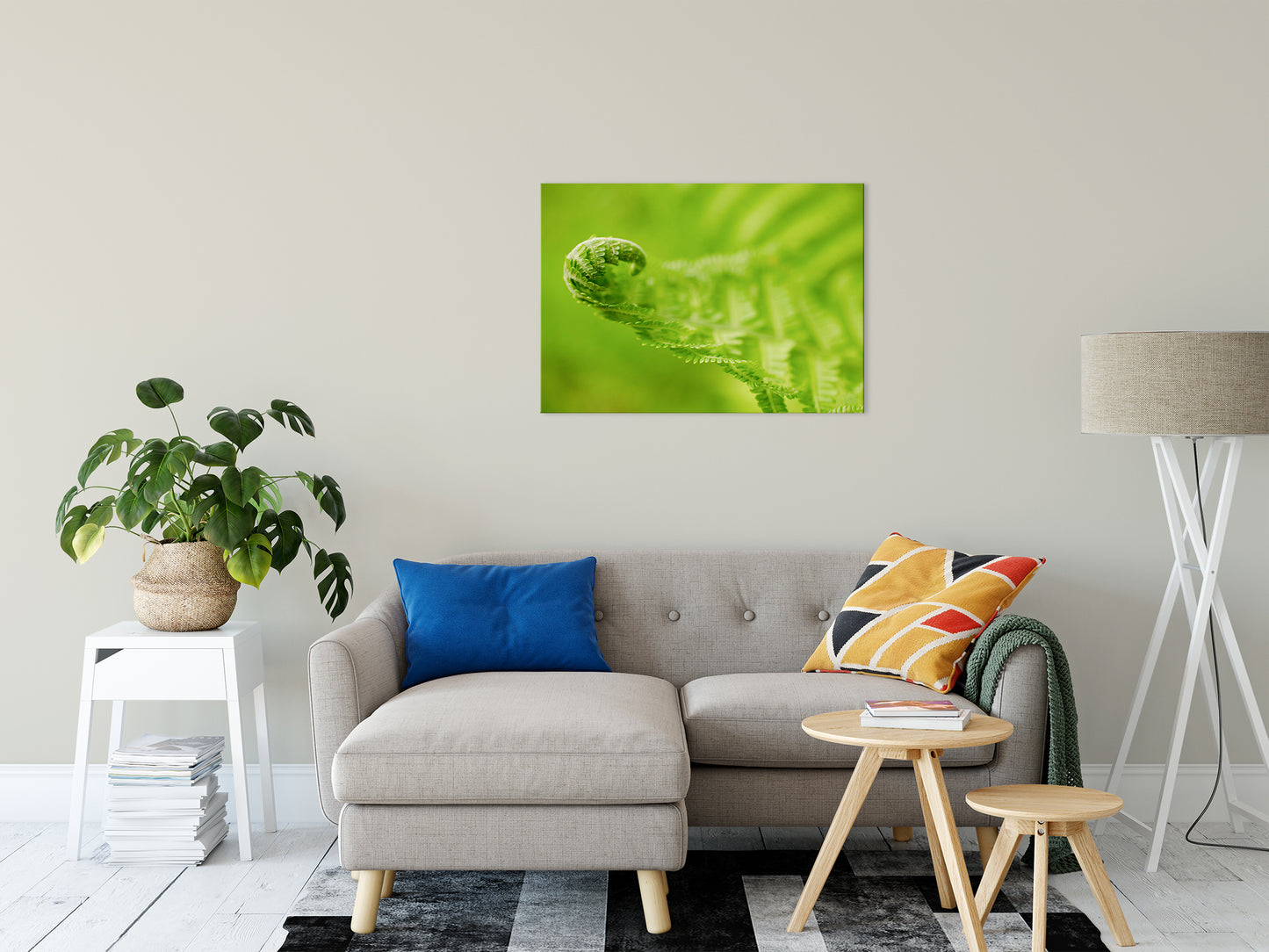 Fern Leaf Curl, Green Nature / Botanical Photo Fine Art Canvas Wall Art Prints 24" x 36" - PIPAFINEART